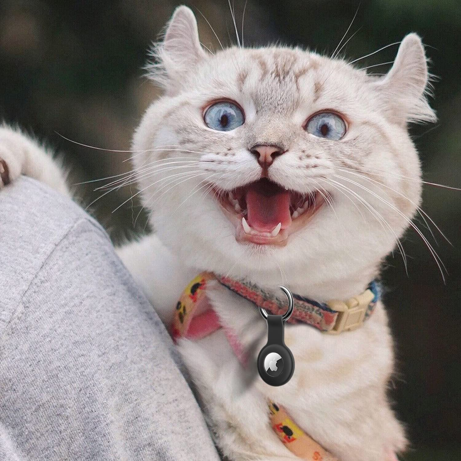 4 Pack Theapro Tag Case for Apple Tags Holder 2021, Keychain Tags Case with Anti-Lost Key Ring, Soft Silicone Anti-Scratch Lightweight Protective Skin Cover (Green+Blue+Gray+Purple) image number 1