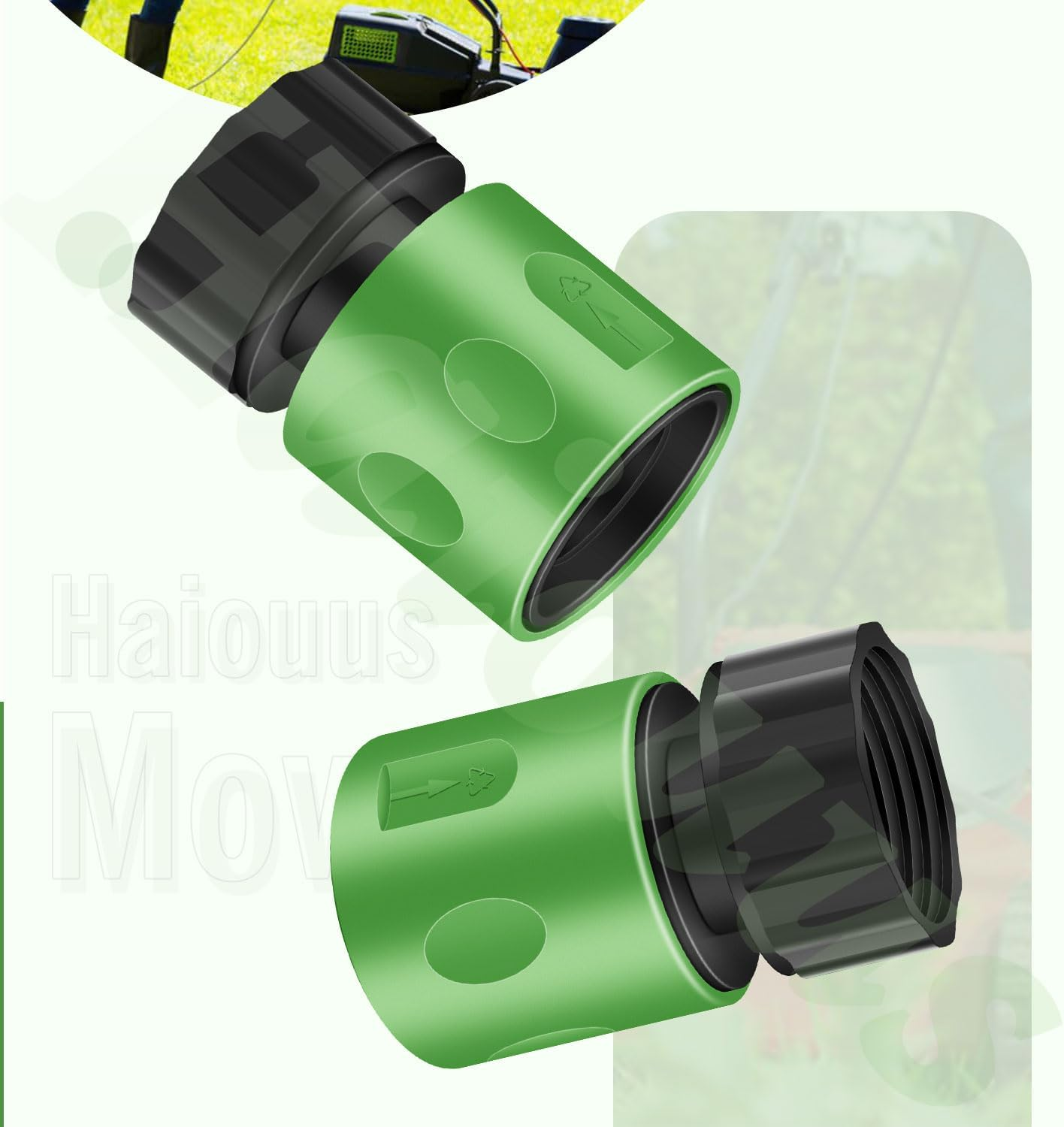 Haiouus 2 Kit Lawn Mower Deck Wash Kit, for Riding Lawn Mower Cleaning Attachment Kit, Compatible with C-Ub Cadet, MTD, Troy-Bilt, C-Raftsman Lawn Mower Tractor, Deck Wash Adapter Accessories image number 1