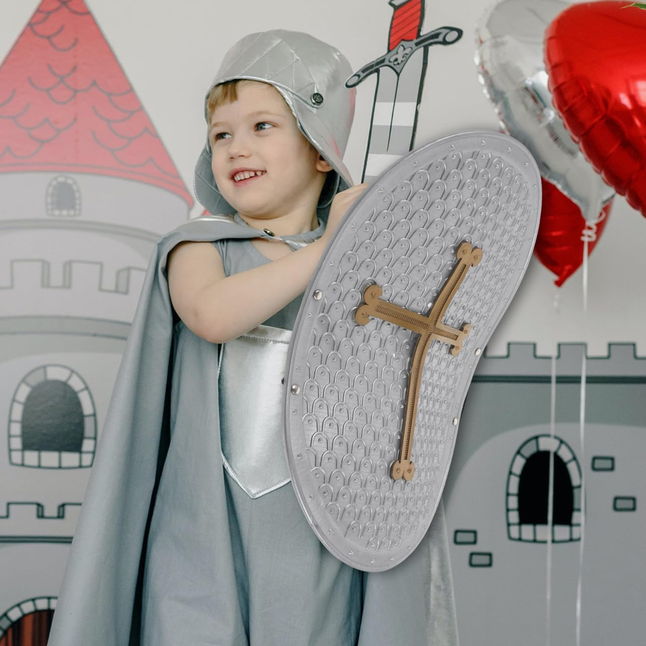 Retro Armor Set for Kids - Realistic Roman Knight Costume with Breastplate and Shield for Dress up Play - Interactive Fun for Boys and Girls image number 5