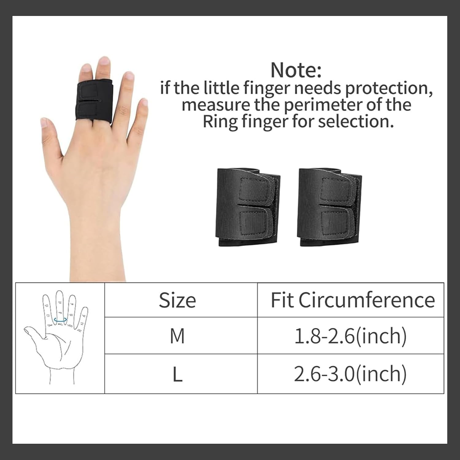 Reusable Finger Sleeves Protectors (2PCS) &ndash; Double Finger Splints, Adjustable & Breathable Compression Brace for Basketball, Tennis, Badminton, Volleyball & Sports image number 6