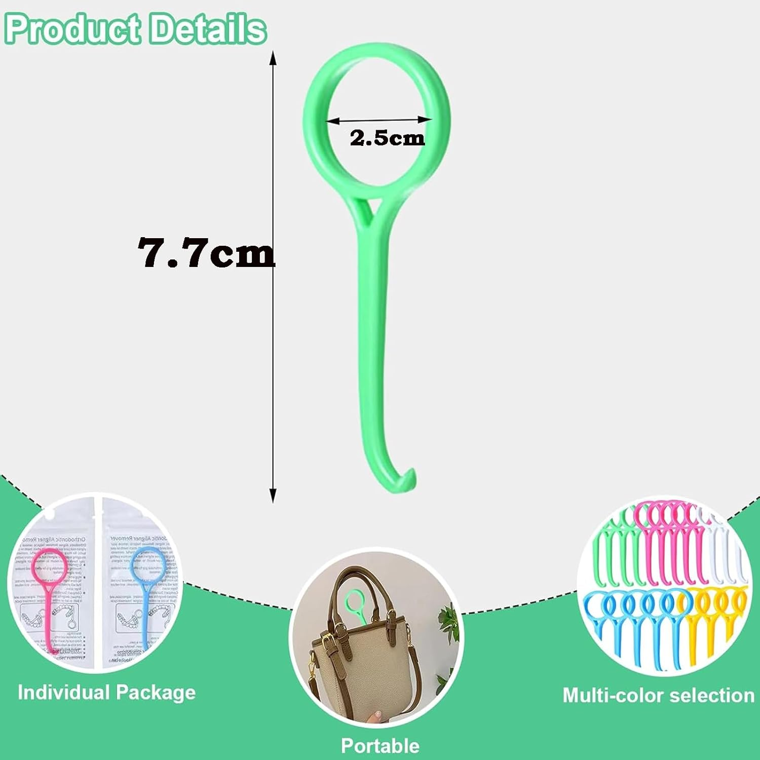 12PCS Aligner Removal Tool 6 Colors Clear Aligner Removertools for Invisalign Removable Retainers Aligners image number 3