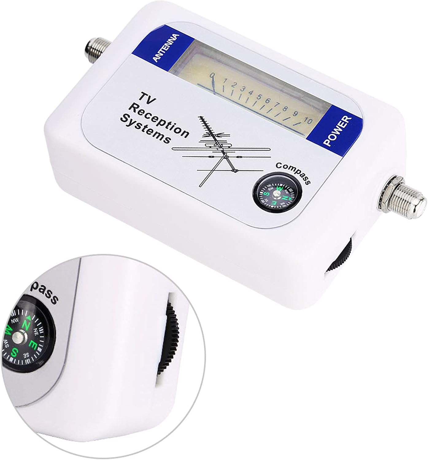 TV Meter, Mini Digital Antenna Finder, Terrestrial TV Antenna Strength Meter Detector Receiver, for Remote Satellite Antennas image number 1