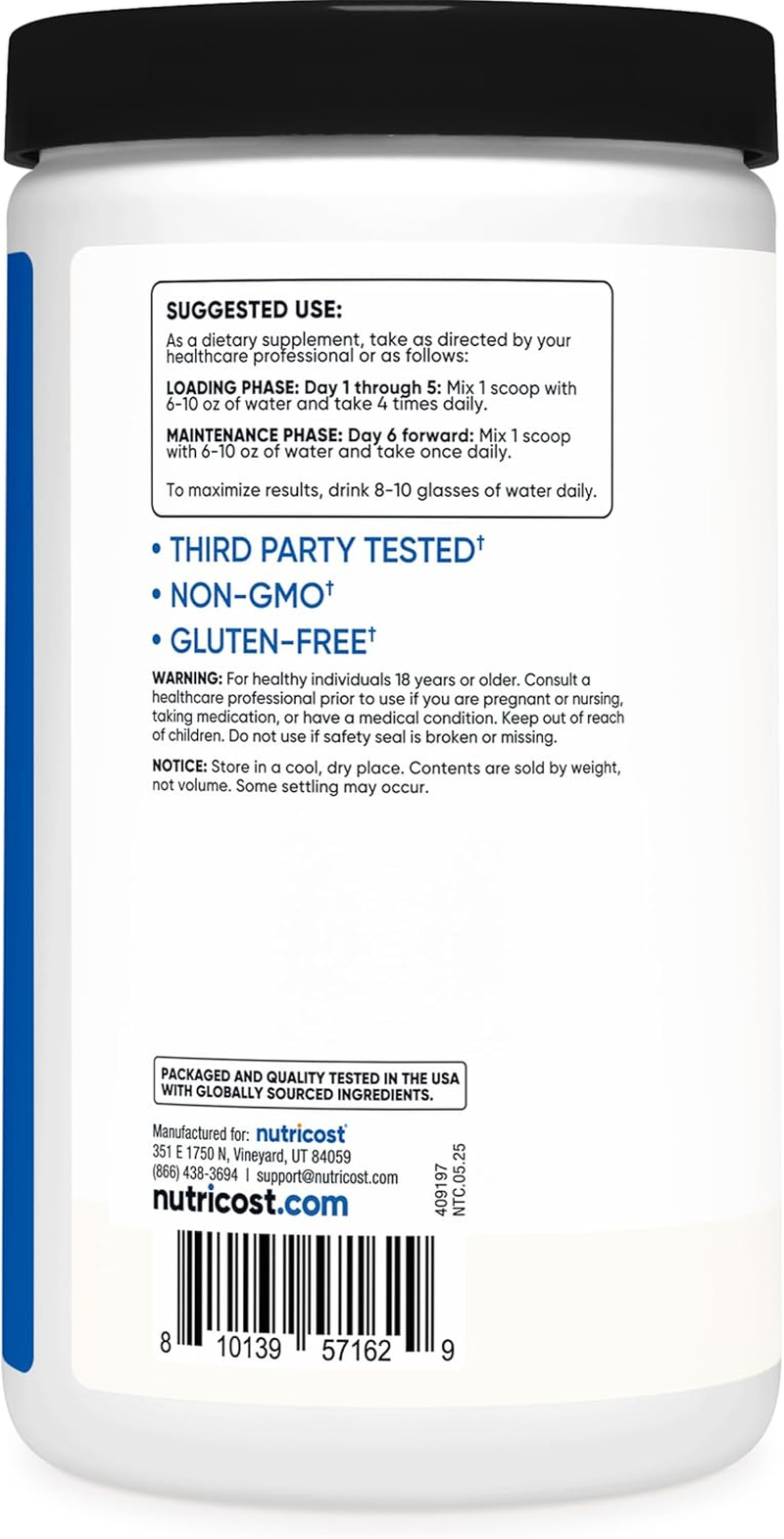 Nutricost Creatine Monohydrate Micronized Powder 1 Pack image number 4