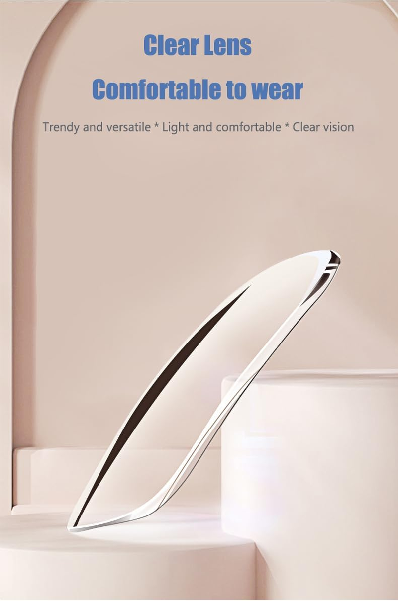 Onrtry Fake Clear Glasses Non  Eyeglasses Rectangular Frame Eyewear