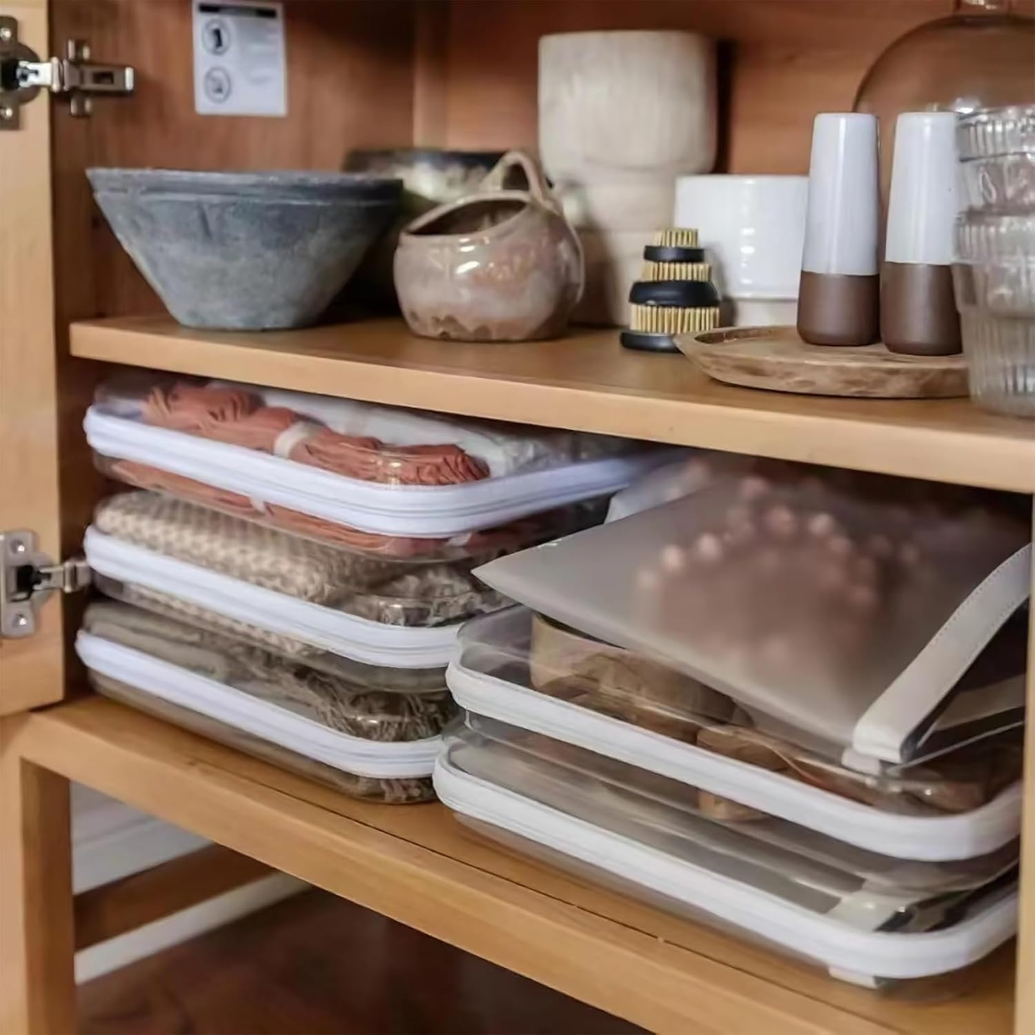 2Er Pack Clear Hard Shell Zipper Case,Clear Zipper Pouches for Small Items, Toys, Building Blocks, Puzzles, Cosmetics,Semi-Hard Travel Storage Bag Toiletries Zipper Storage Bag (25X20X5Cm)