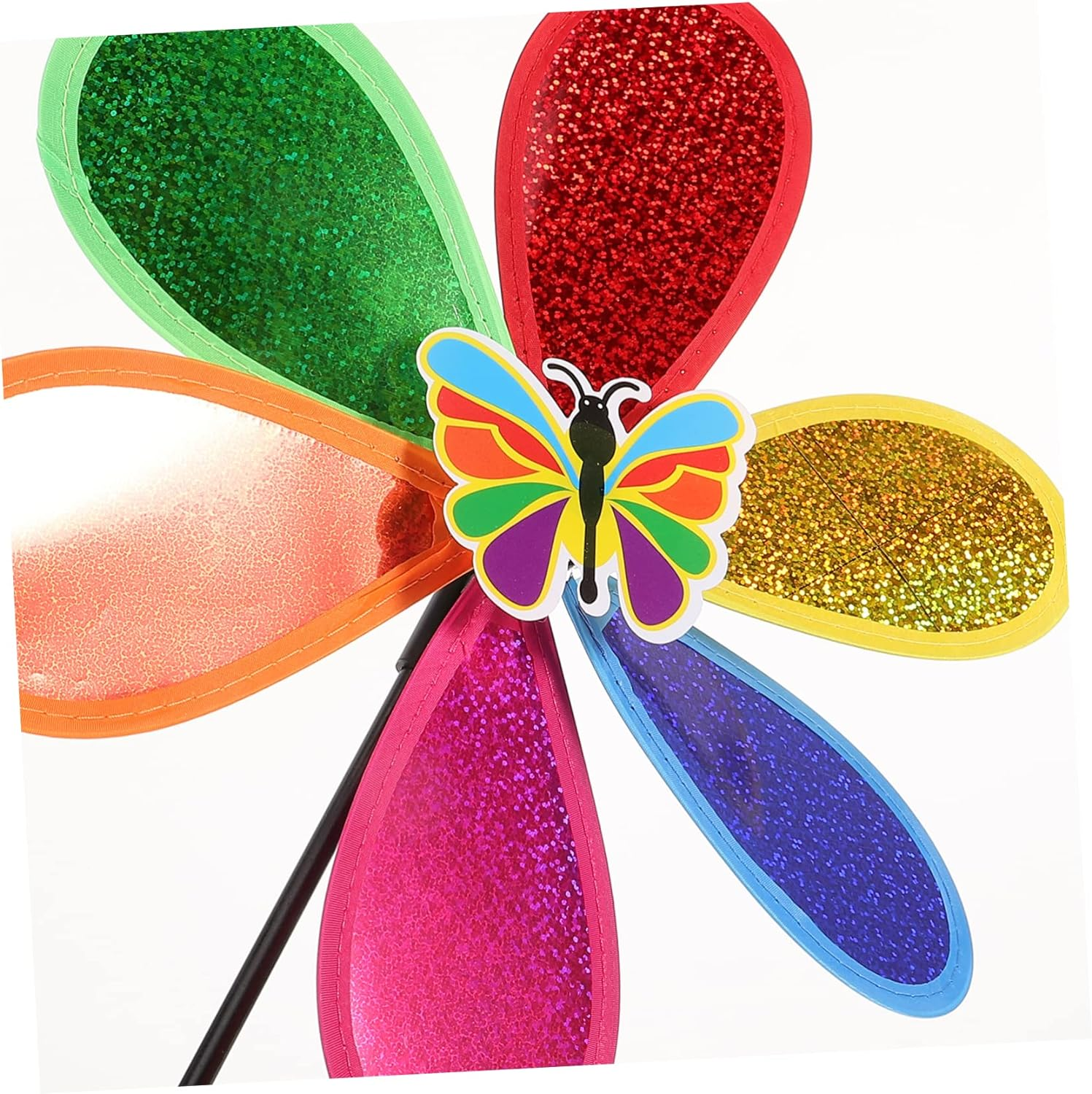 Kisangel 4Pcs Colorful Plastic Garden Pinwheel Decor Outdoor Lawn Spinner Windmill Ornaments for Party and Yard Decoration Random Style image number 6