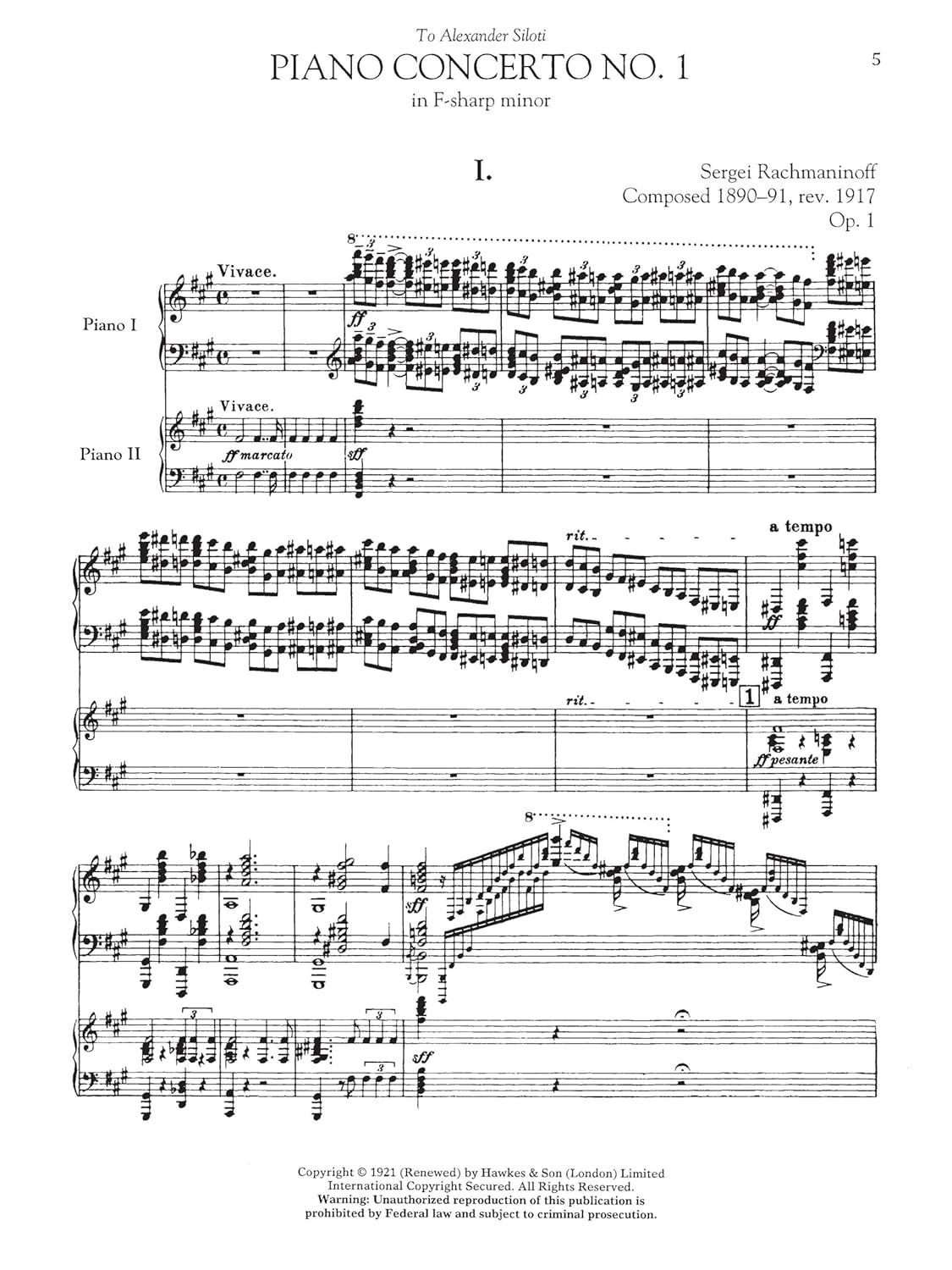 Three Piano Concertos: Nos. 1, 2, and 3: Schirmer Library of Classics Volume 2087 2 Pianos, 4 Hands image number 4