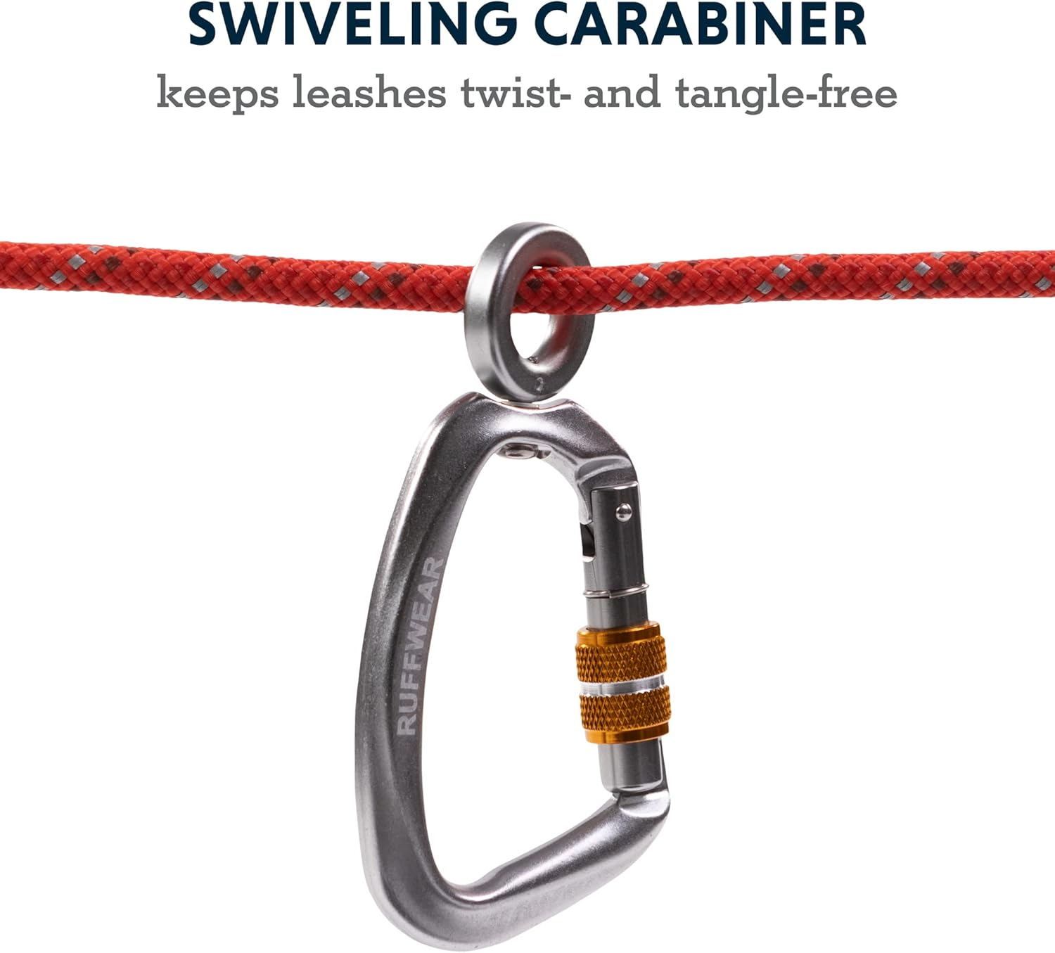 Ruffwear, Knot-A-Hitch Dog Hitching System, Portable Hitch for Campsites, Parks, and Yards, Red Clay