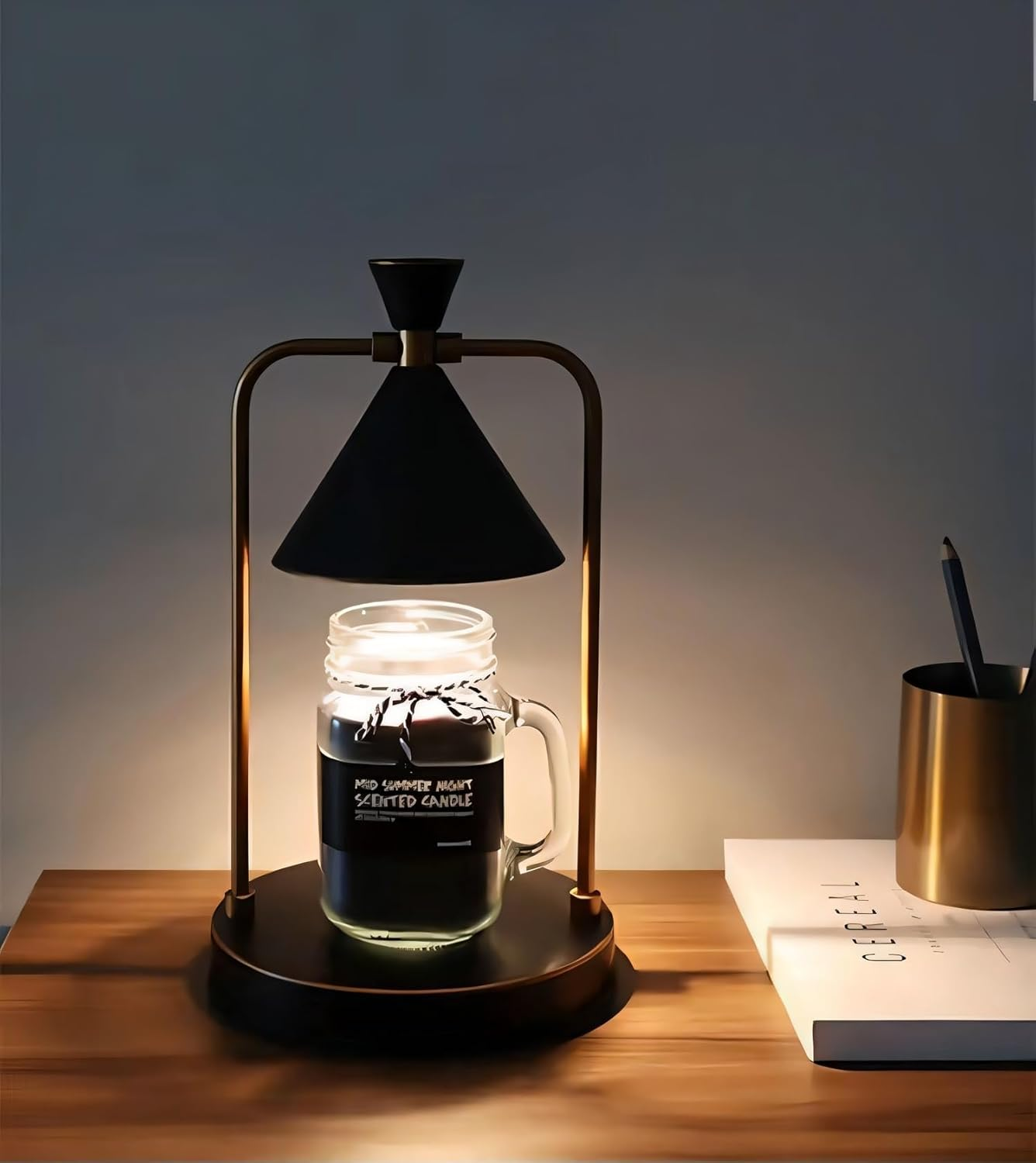 Candle Warmer Lamp Australia, Table Lamp with Dimmable for Jar Candles with 2 Bulbs, Home D&eacute;cor Products for Thanksgiving Christmas Mother'S Day Birthday Women & Mom Gifts, White