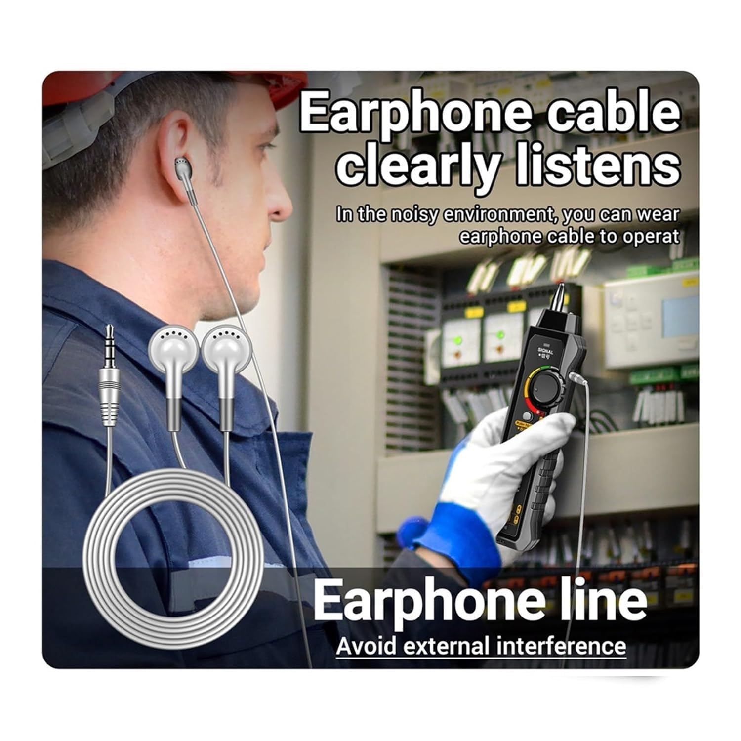 Multifunctional Network Tester， Ethernet LAN Network Wire Tracker with Telephone Line Tester, Network Line Scanning, Power Cable Scanning and POE Switch Test Functions