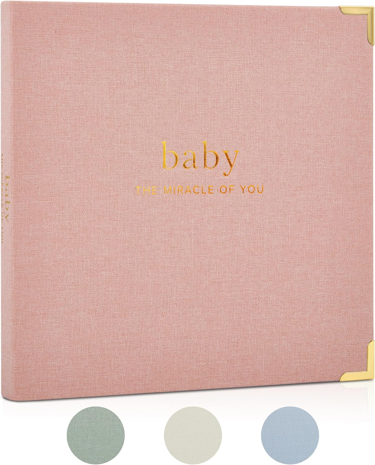 Keepsake Baby Memory Book for Boys and Girls &ndash; Timeless First 5 Year Baby Book &ndash; Gender Neutral Beige Baby Journal Scrapbook or Photo Album - a Milestone Book to Record Every Event from Birth to Age 5