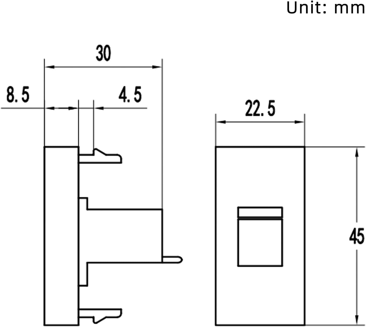 CAT6 Socket Module 45 X 22.5 Mm Pack of 1