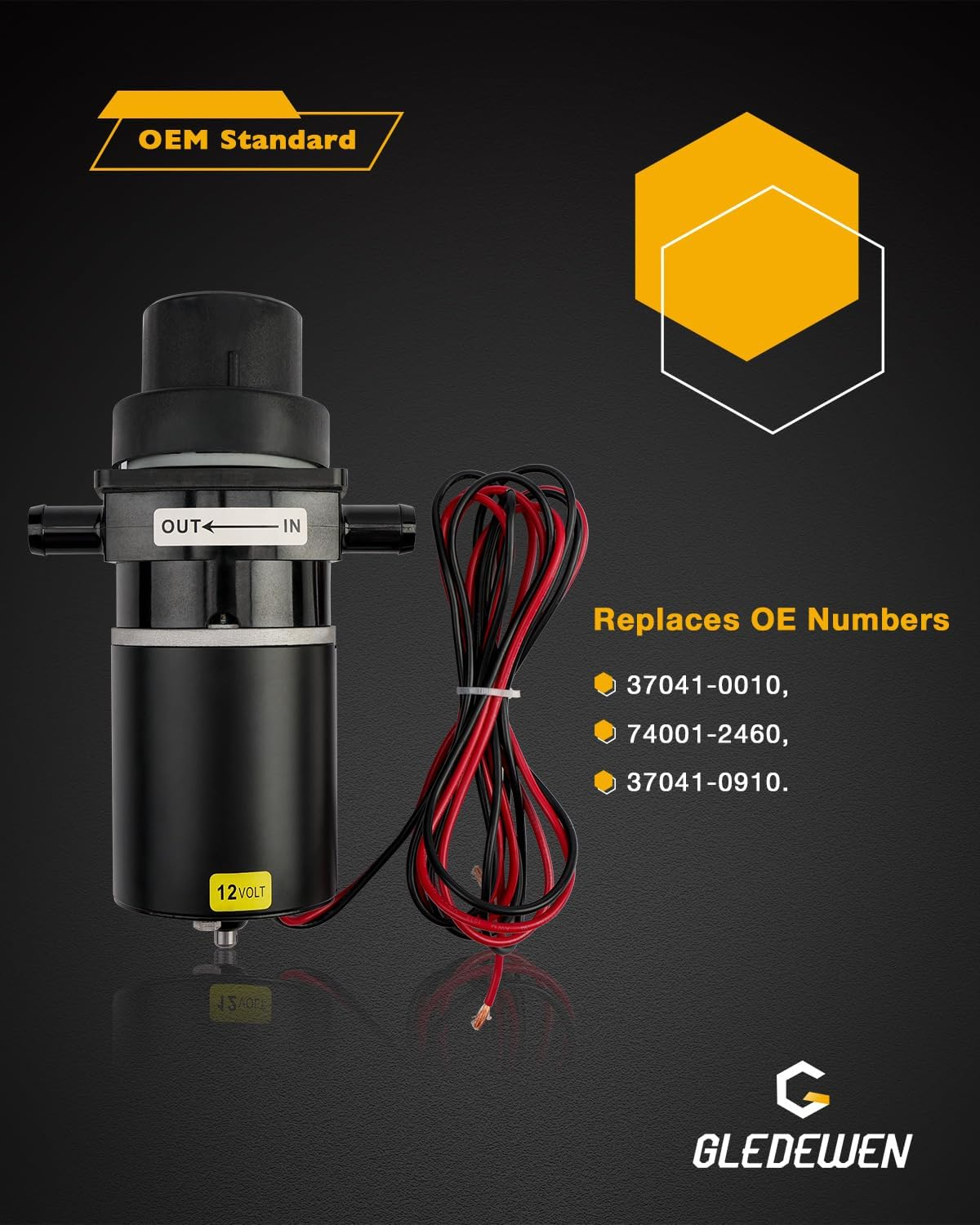 Marine Toilet Macerator Pump Motor Sub Assembly Kit, 37041-0010, Compatible with Jabsco 37010-0090 37010-0000 37010-1000 37010-1090, Boat Yacht Quiet Flush Toilet Electric Macerating, 12-Volt, No Leak image number 4