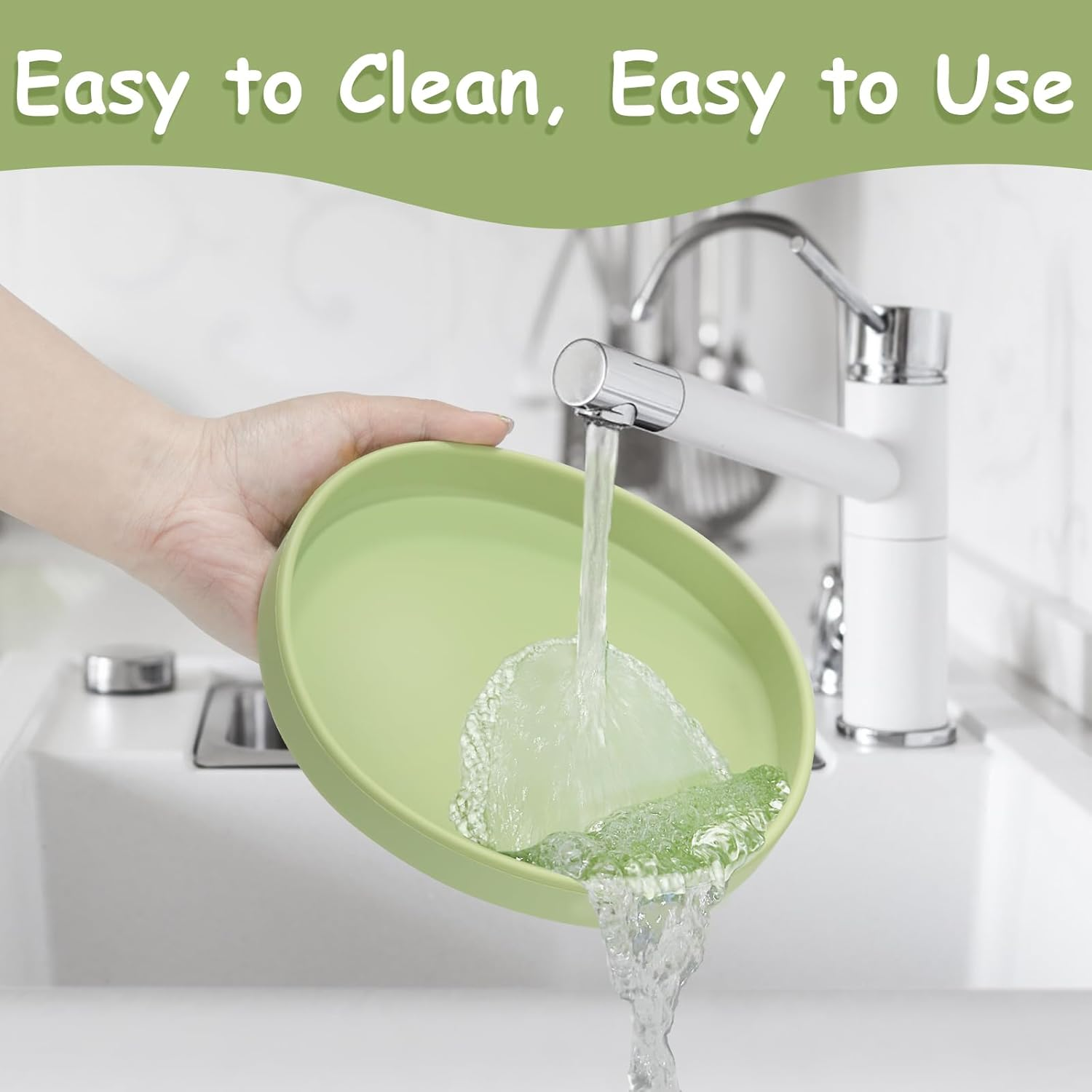 Feeding Bowls for Cats, Non-Slip Cat Bowl, Silicone Flat Feeding Bowl, Cat Bowl for Kittens, Small Dogs image number 5