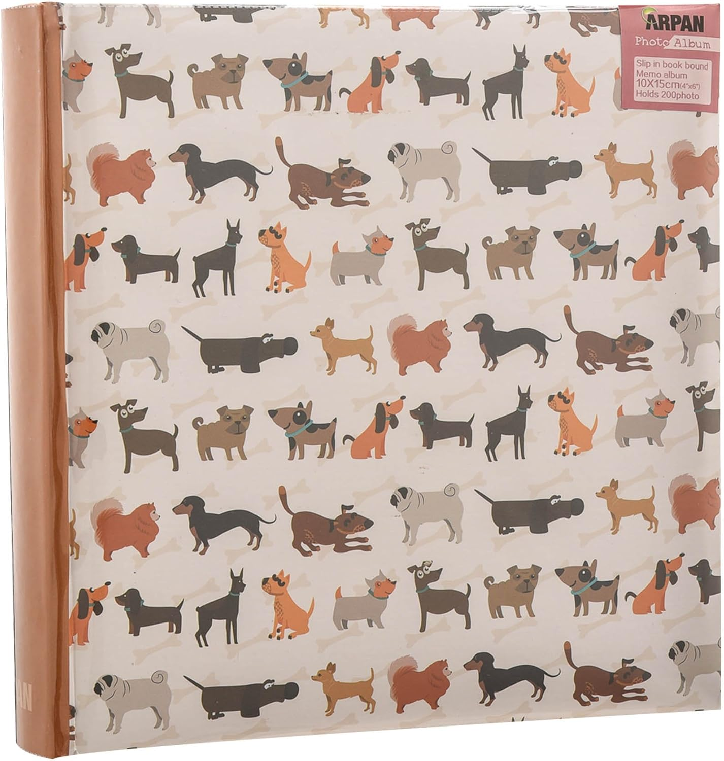 Cute Dog Photo Album Slip in Case Memo Album 6X4'' for 200 Photos by Arpan image number 1