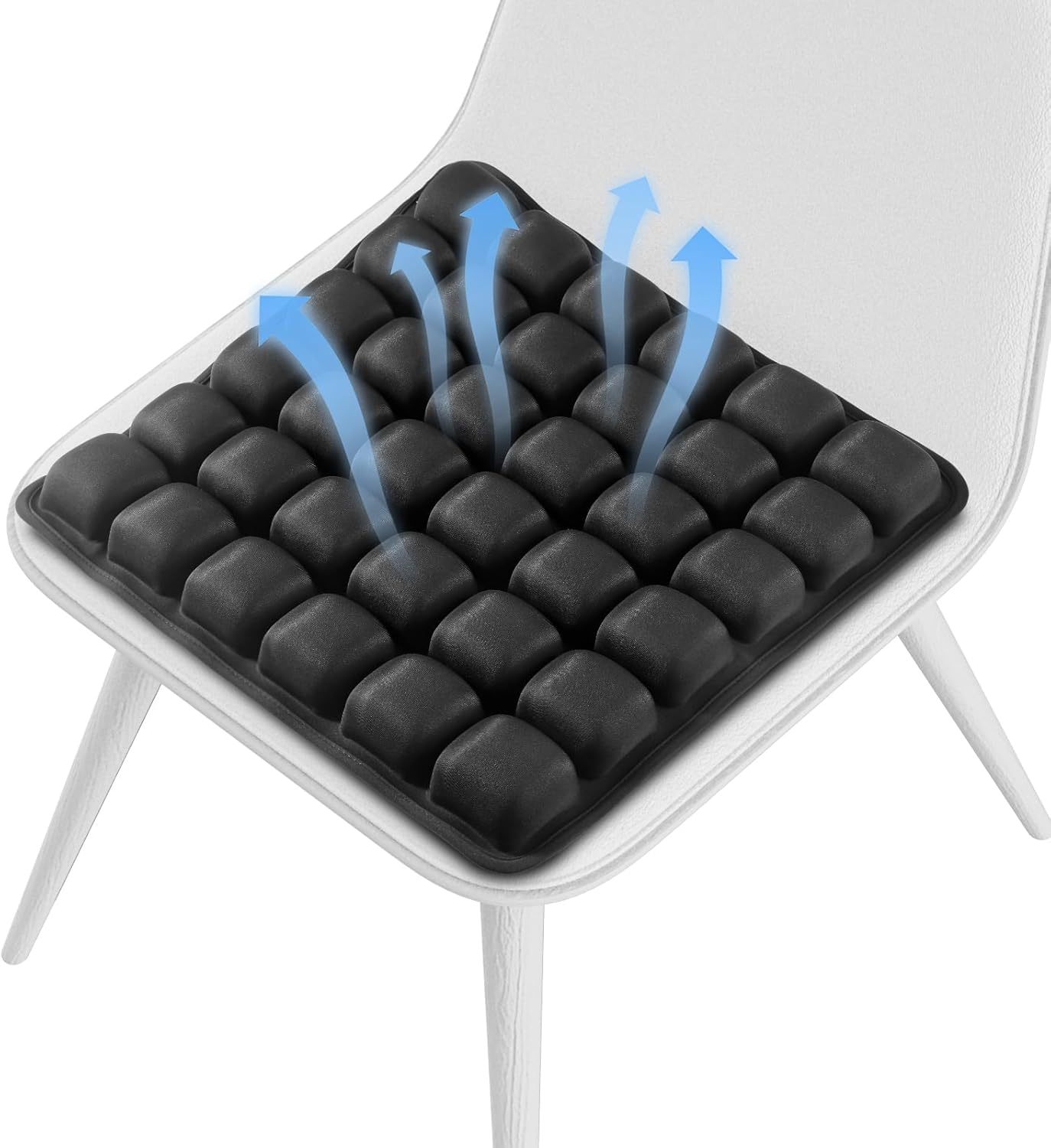 Portable Travel Cushion, 3D Air Cell Seat Cushion, Inflatable Seat Cushions, for Pressure Relief, Comfortable Travel for Airplane, Wheelchair, Car Set, Office Chair, Floor (A)