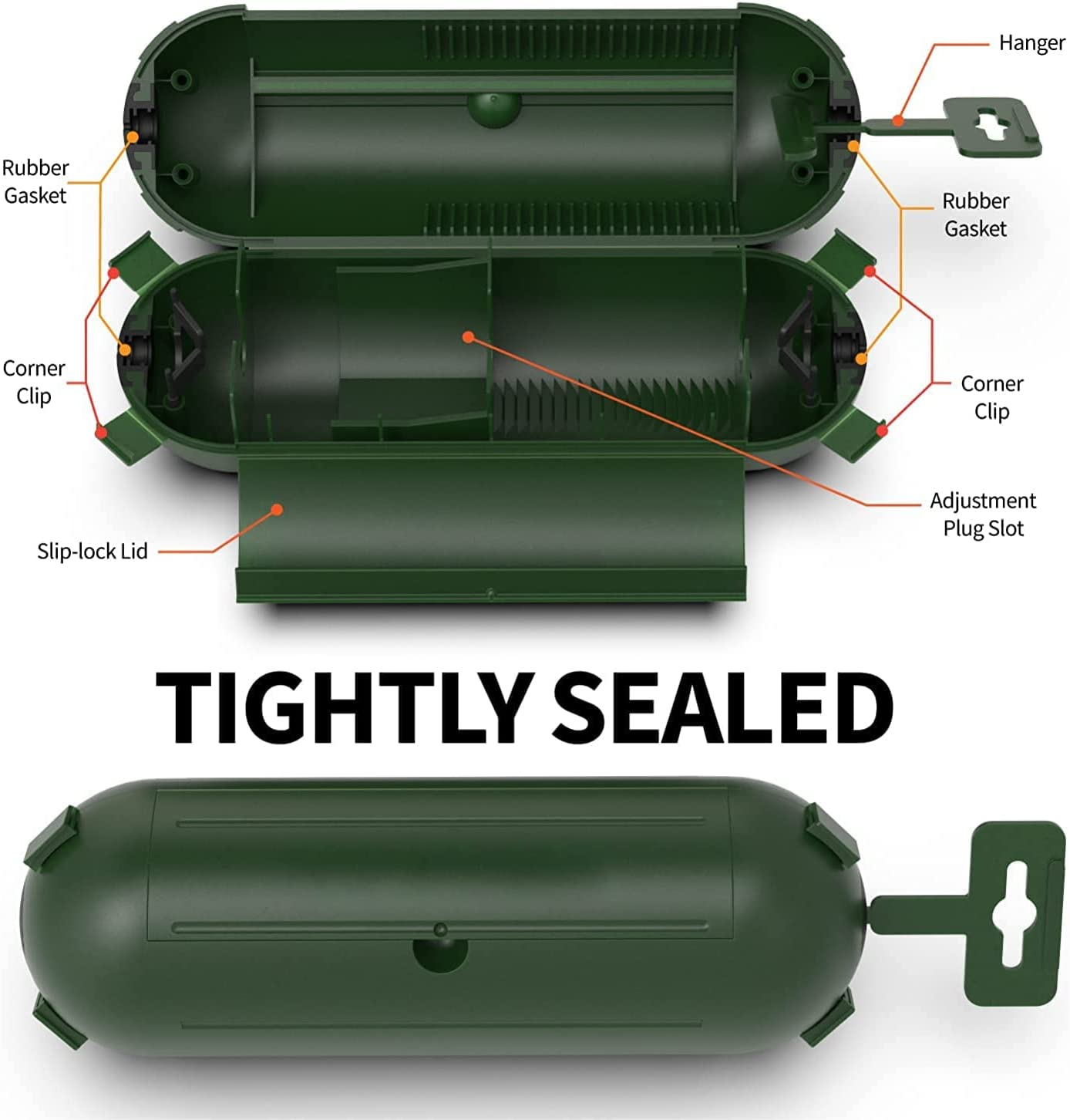 2 Pack Outdoor Extension Cord Safety Cover with Waterproof Seal, IP44 Weatherproof Cord Cover for Protect Outdoor Outlet Plug Socket Holiday String Lights, Black&hellip; image number 2