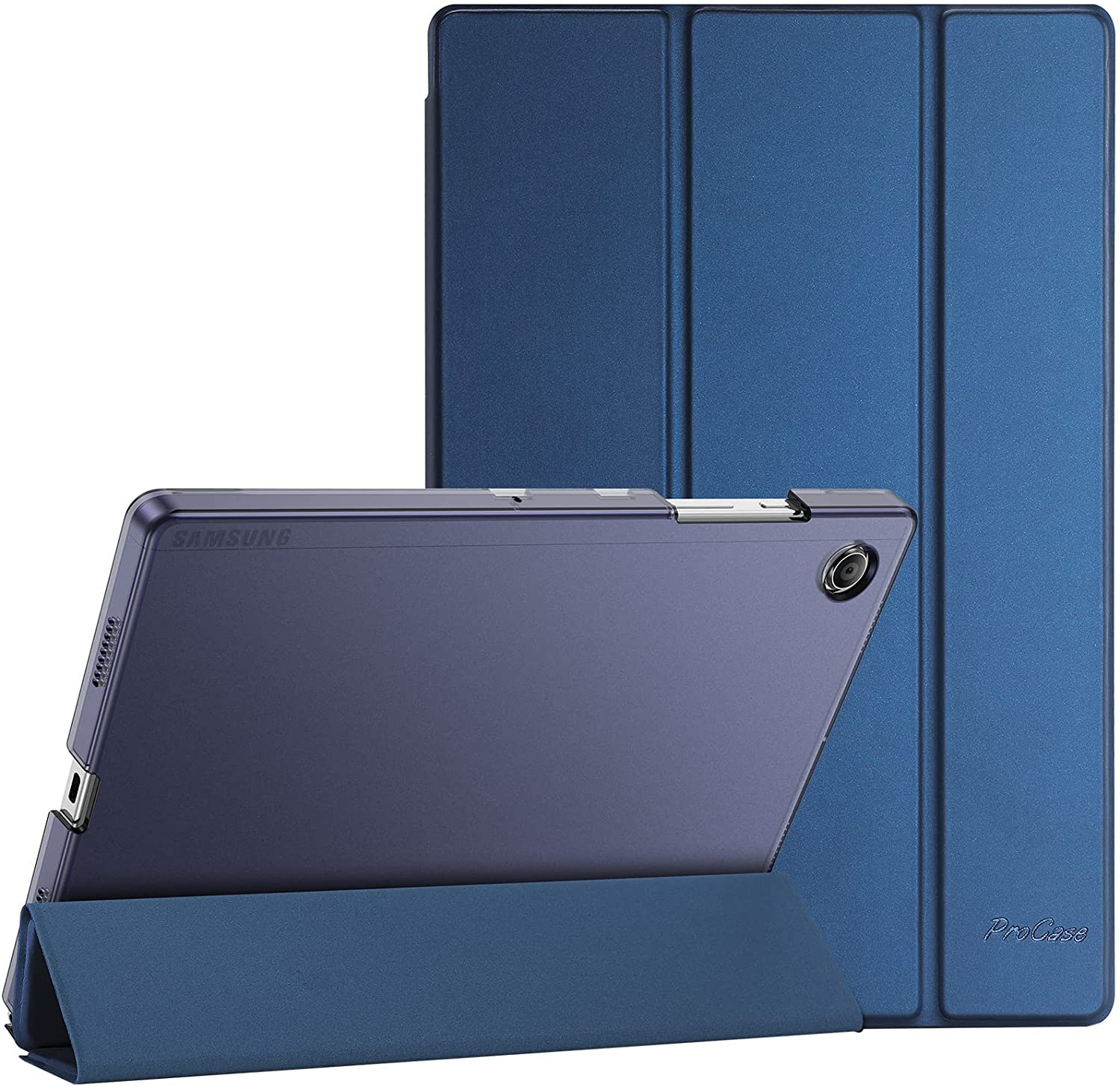 Procase Smart Case for Galaxy Tab A8 10.5, Slim Stand Hard Back Shell Protective Smart Cover Case for Galaxy Tab A8 10.5 Inch 2022 SM-X200 X205 X207 -Navy