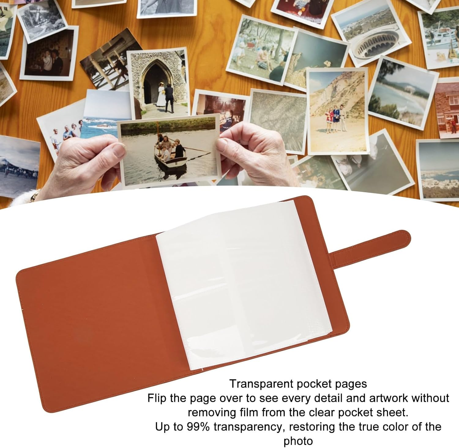 288 Pockets Photo Album for Fujifilm Mini Camera, 3 Inch Album Book PU Leather Photo Album for Mini 12 11 Instant Camera (Brown)