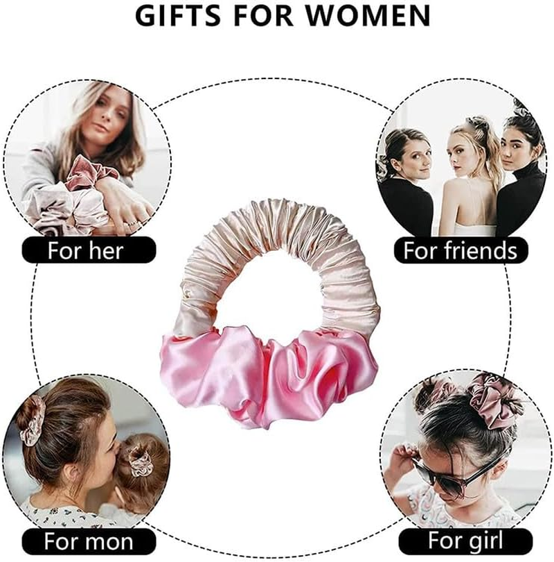 Lazy Scrunchie Hair Curler Hairband, 2Pcs Heatless Curling Silk Curling Scrunchie,Soft Sleep Tie Scrunchie Silk Lazy Rollers,Heatless Hair Curler to Sleep in Scrunchie,Soft Heatless Curling Scrunchie image number 1
