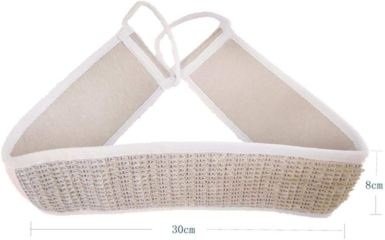 Natural Loofah Bath Rub Brush Exfoliate Pull Back Strip Rub Back Belt Chopping Band Bath Towel image number 4