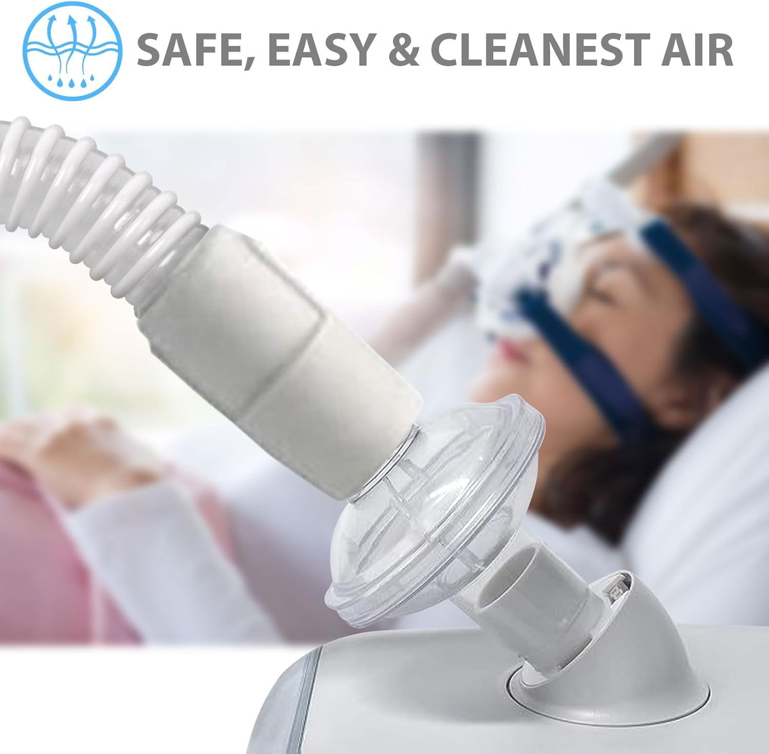 10 Packs Universal Inline Filters Compatible with CPAP and Bipap Machines for Dreamstation Recalled for Resmed Fits 22MM Heating Tube Fresh Air and Purify image number 5