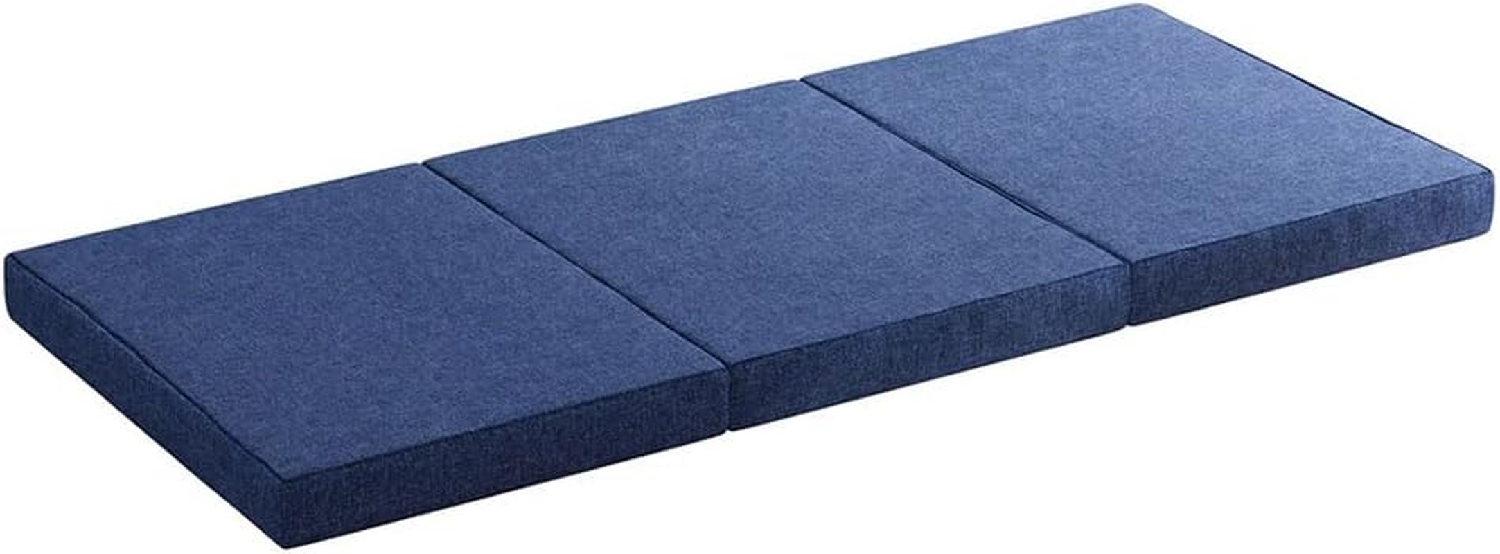Giselle Bedding Queen Memory Foam Mattress Topper, Bamboo Foldable Folding Bed Mattresses Toppers Protector Cool Gel Cover Non Spring Sleeping Mat Home Bedroom, Removable Washable Blue image number 2