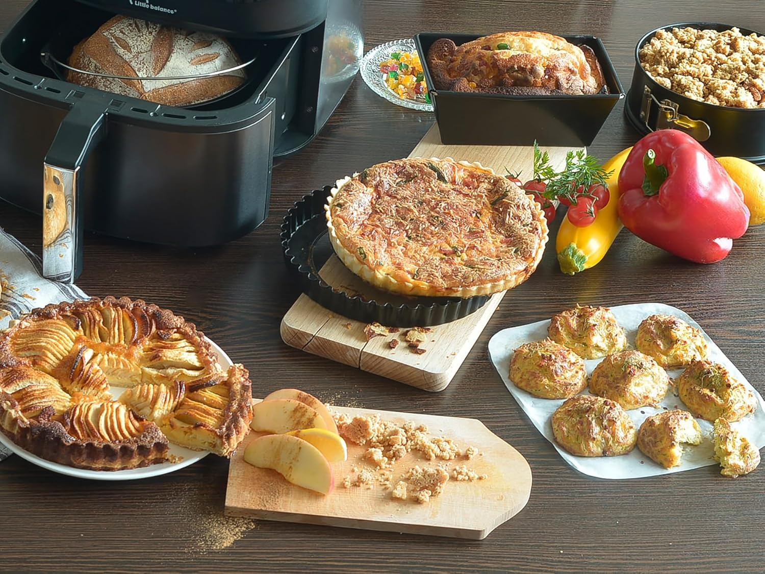 Patisse Deep Cake Pan for Air Fryer, Small, Black image number 5