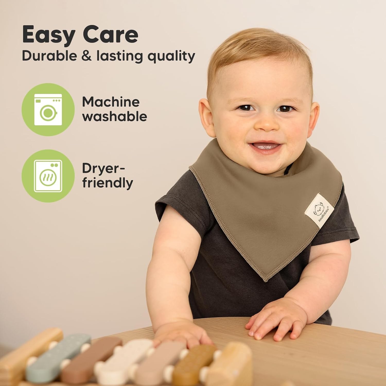 Keababies 8-Pack Organic Baby Bandana Bibs for Boys - Super Absorbent Baby Dribble Bibs for Drooling and Teething Infant, 100% Cotton Extra Soft for Newborn, Infant 0-36 Months (Terracotta) - Constellation image number 5