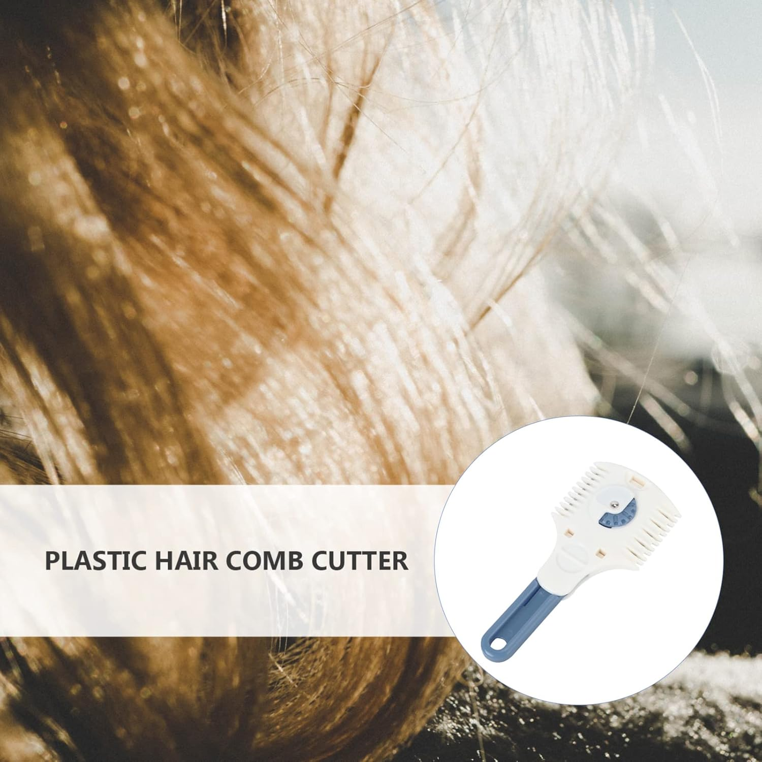 Minkissy Hair Trimmer Comb Hair Thinner Razor Comb Double Razor Blades Hair Comb Trimmer Hair Shaper Razor for Thick Haircuts and Styling image number 6