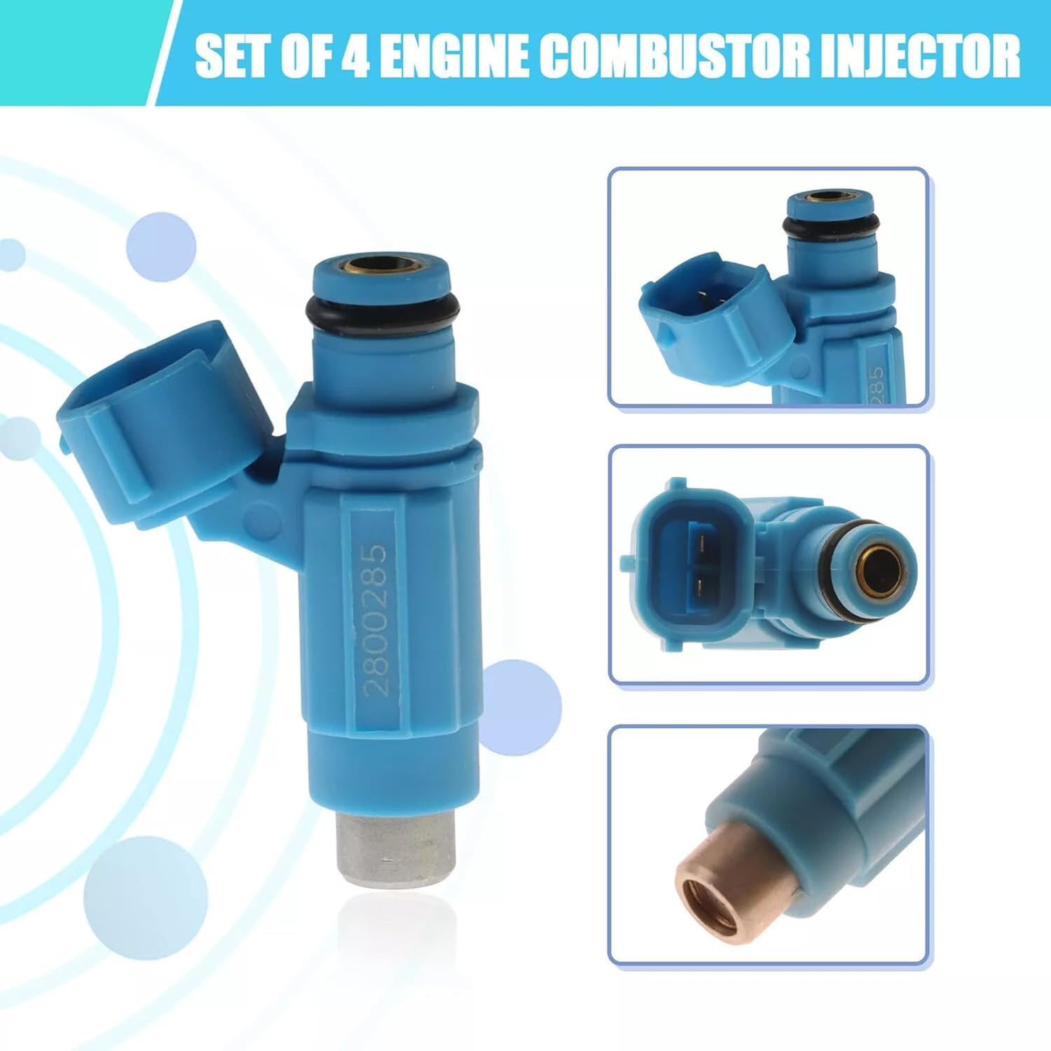 Replacement Car Fuel Injectors for Kawasaki JET SKI STX 12F STX 15F ULTRA LX STX 160 SX-R 49033-3707, Pack of 4