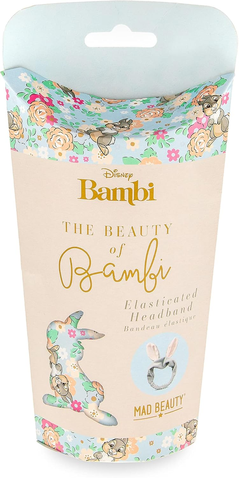 MAD Beauty Disney Thumper Make-Up Headband &ndash; Beauty of Bambi Soft Elastic Design, Keeps Hair Tidy for Make-Up, Creams, and Masks, Gift for All Ages, Tucked Away Out of Face
