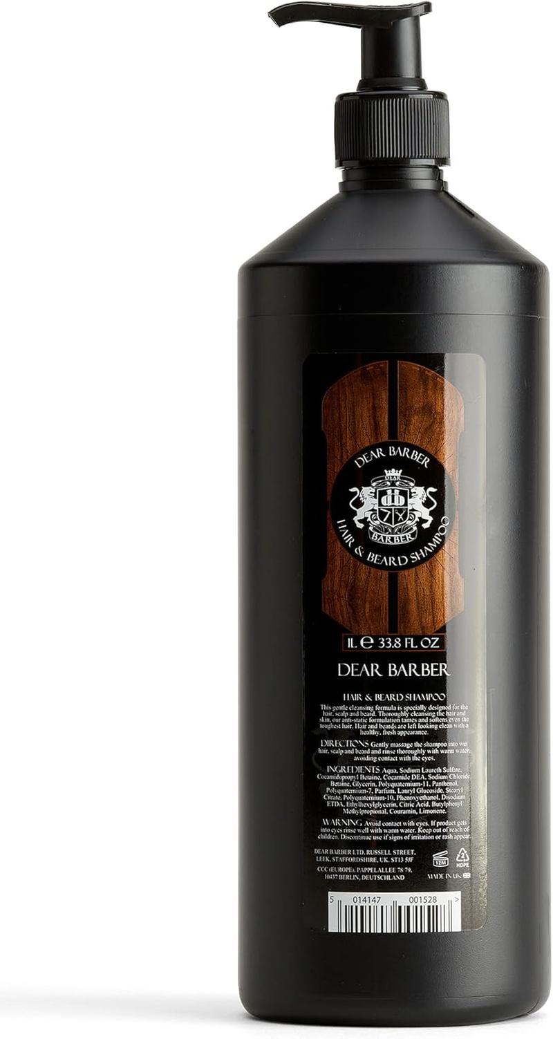 Dear Barber Hair and Beard Shampoo for Men, Nourishing Shampoo Softens and Moisturises Your Hair and Beard 250Ml image number 1