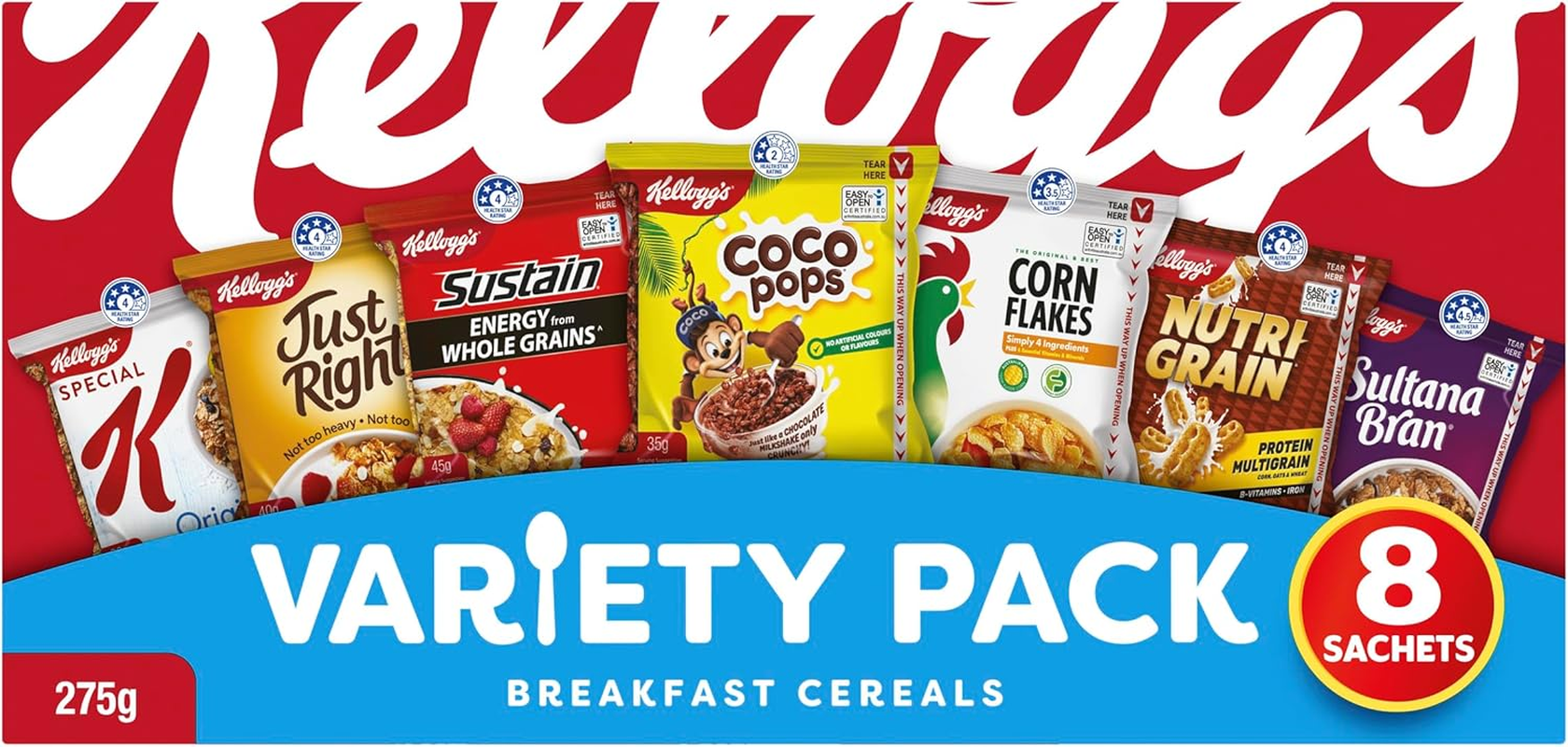 Kellogg'S Variety Pack Assorted Breakfast Cereals 8 Pack image number 6