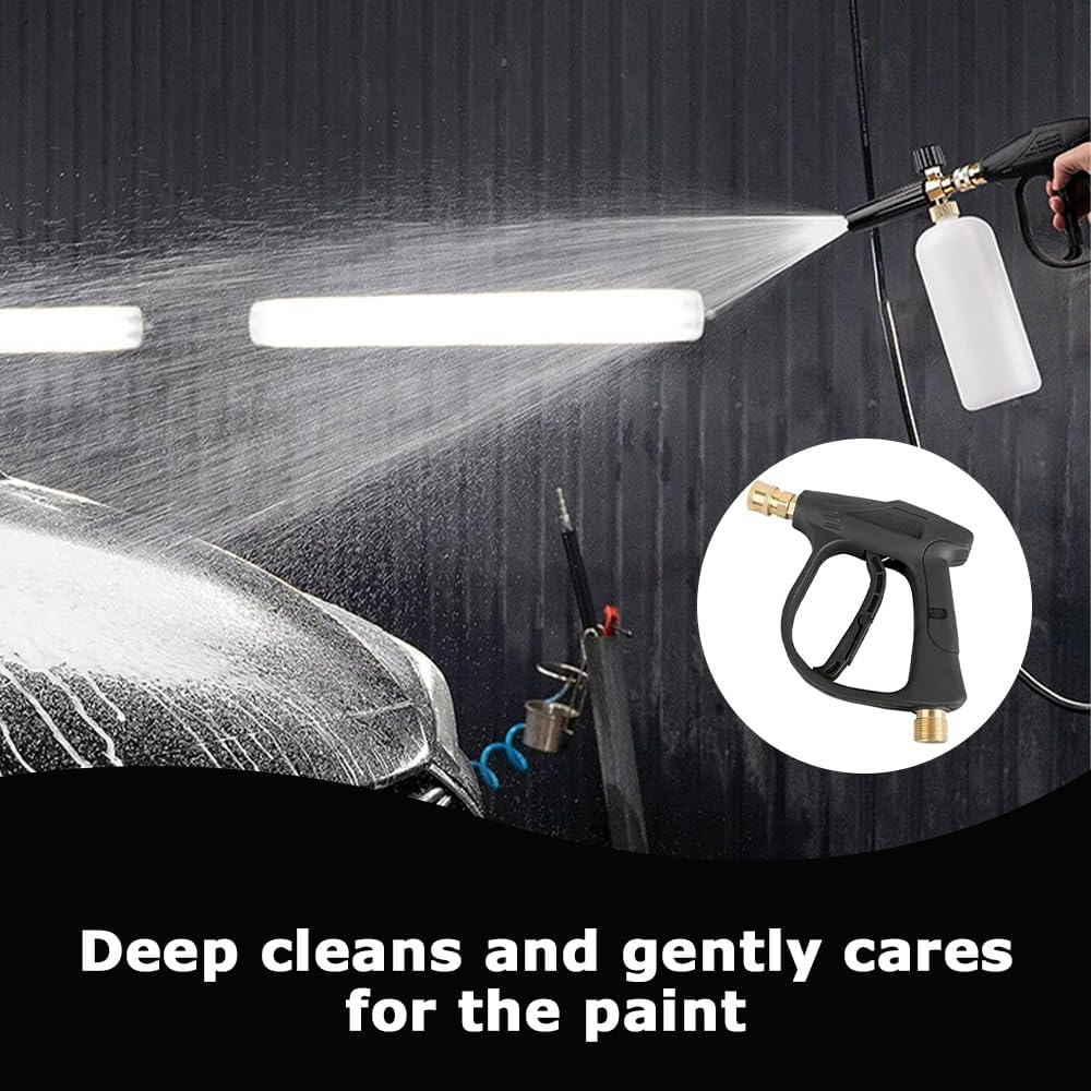 High Pressure Washer Gun, Car Cleaning Washer Tool, Power Short Spray Gun, Power Washer Gun Kit, Washer Gun with 5Pcs Spray Nozzles, Suitable for Indoor Outdoor image number 3