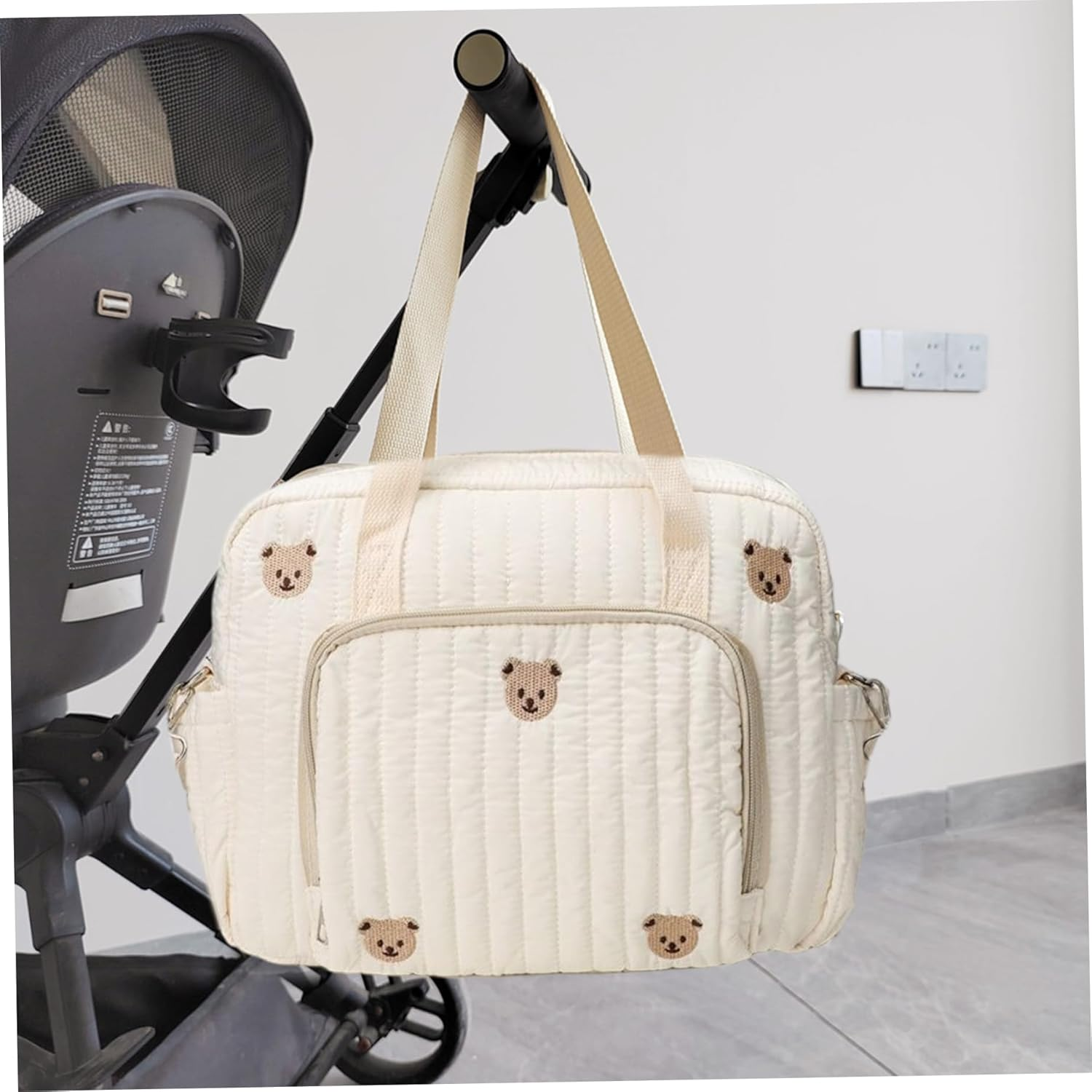 Messenger Diaper Bags, 14X4X11 Inch Large Capacity Baby Bag, Portable Lightweight Diaper Tote with Handle and Strap for Travel Baby Bag image number 2