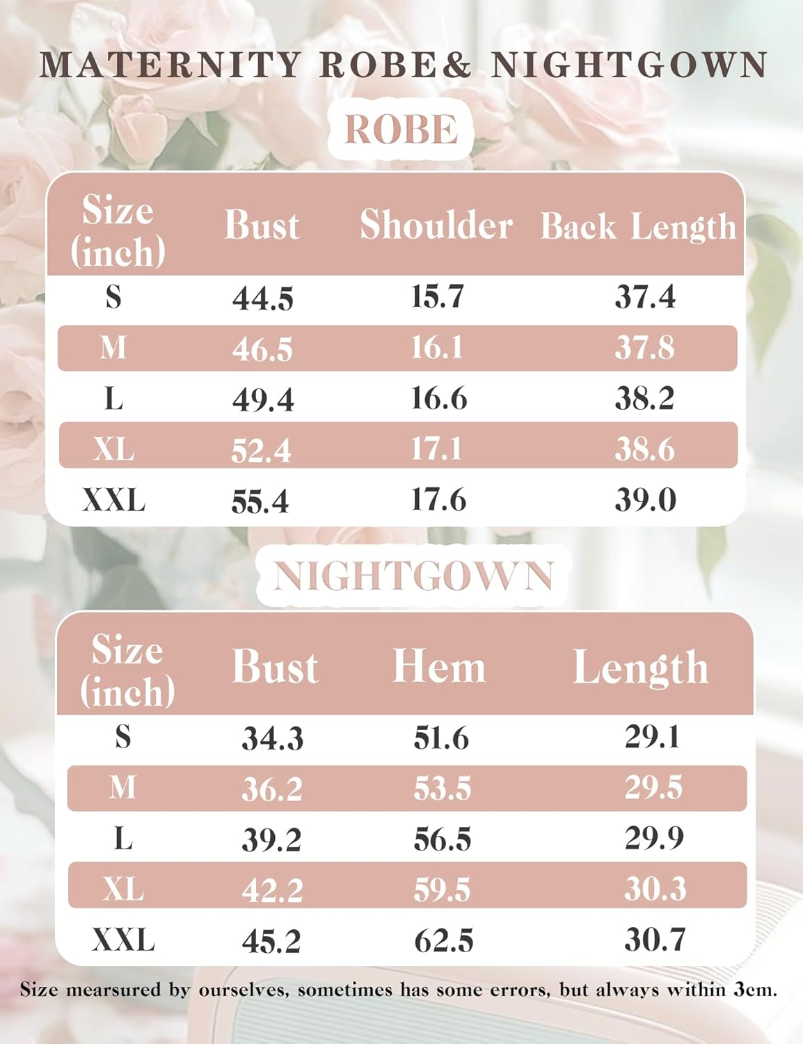 SWOMOG Lace Maternity Nursing Gown and Robe Set Double Layer Labor Delivery Nursing Hospital Nightgowns for Breastfeeding image number 2