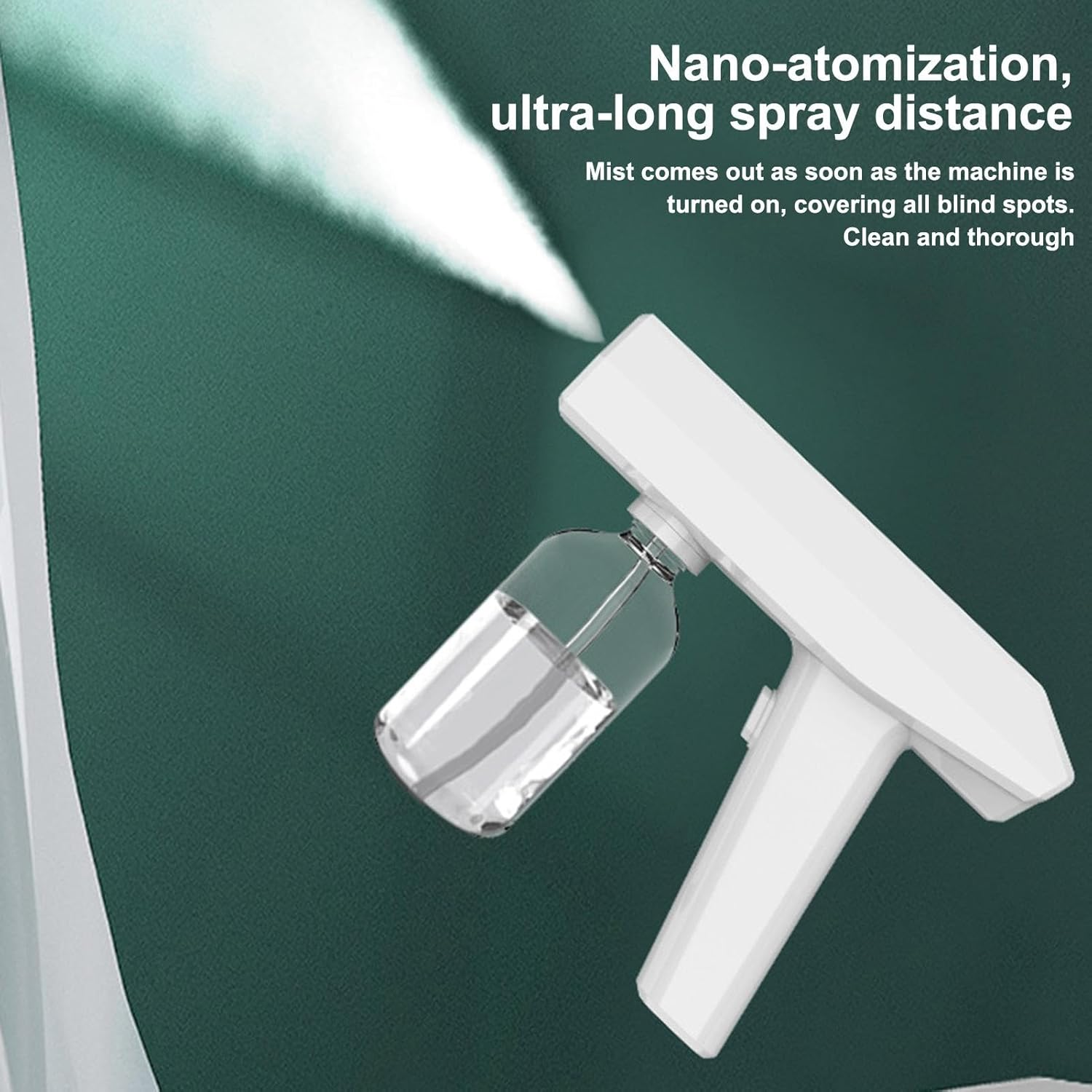 Electric Atomizer Spray Bottle, Home Atomizer | 250Ml Rechargeable Atomizer Handheld Spray Bottle - Home and Car Clean up Dust Removal Sprayer with Blue Light for Clothing, Carpet image number 5