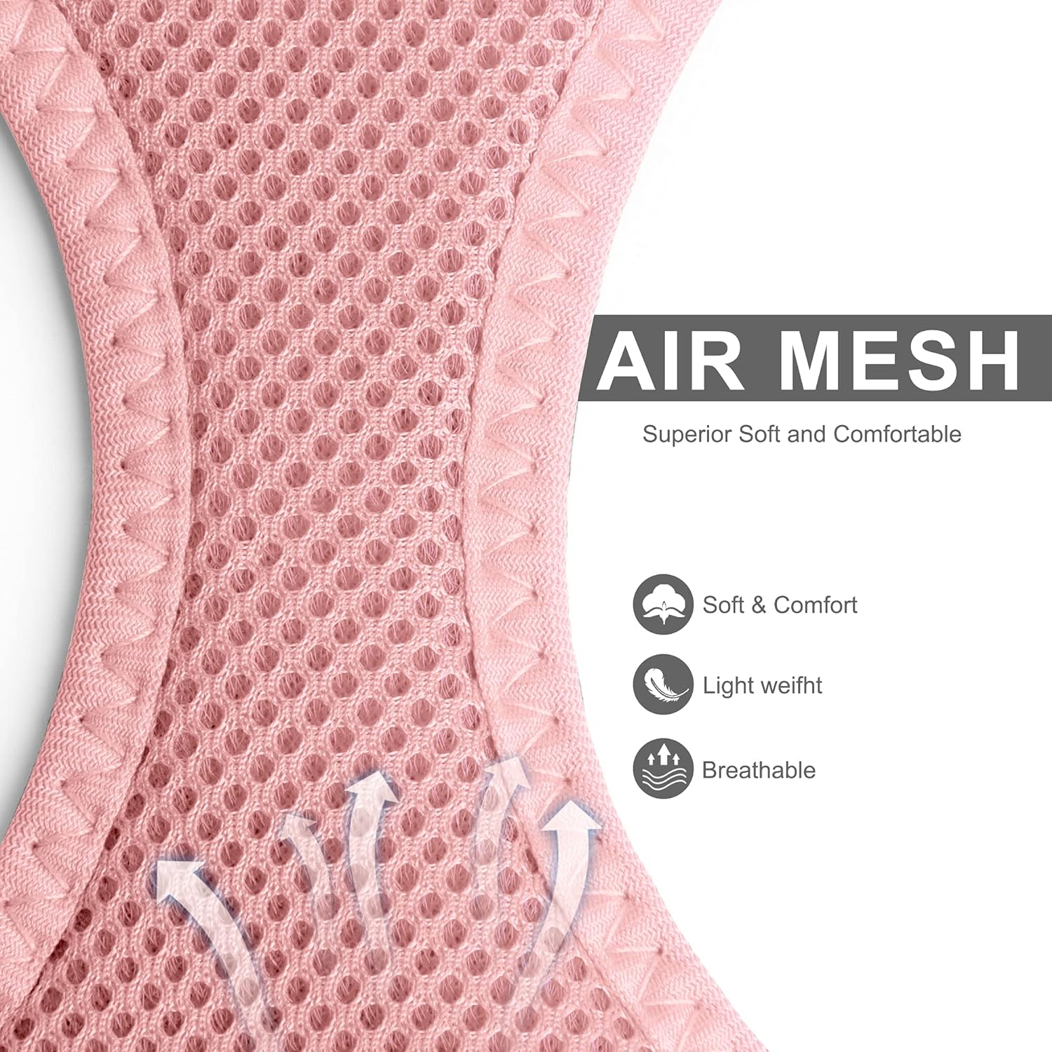 Fida Cat Harness and Leash Set for Walking Kitten and Puppy, Escape Proof Kitten Harness with Breathable Lightweight Soft Mesh, Adjustable Reflective Step-In Design. (XXXS, Pink) image number 4