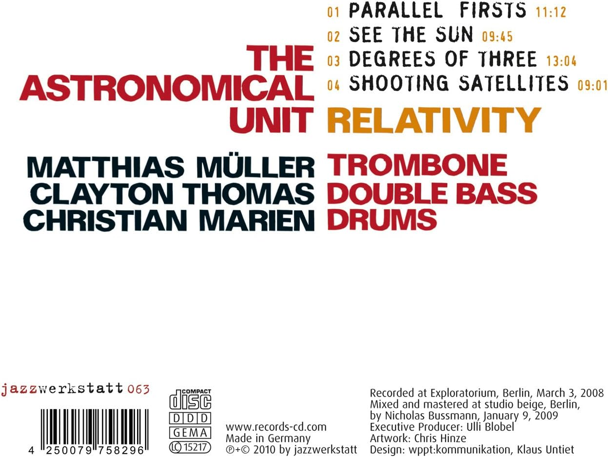 Jazzwerkstatt Relativity CD