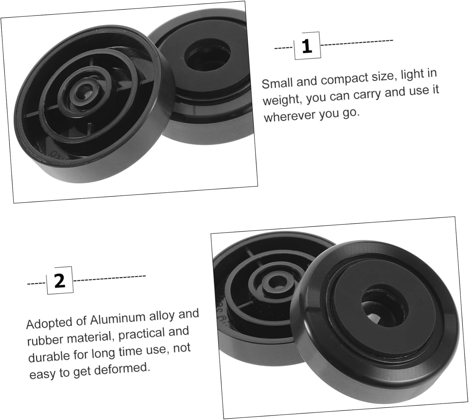 Kisangel Speaker Isolation Feet Hifi Isolation Feet Sturdy Shock Absorption Pads Spikes, 40X12Mm Black Speaker Vibration Absorber for Subwoofer Stand and Home Audio Equipment Protection image number 3