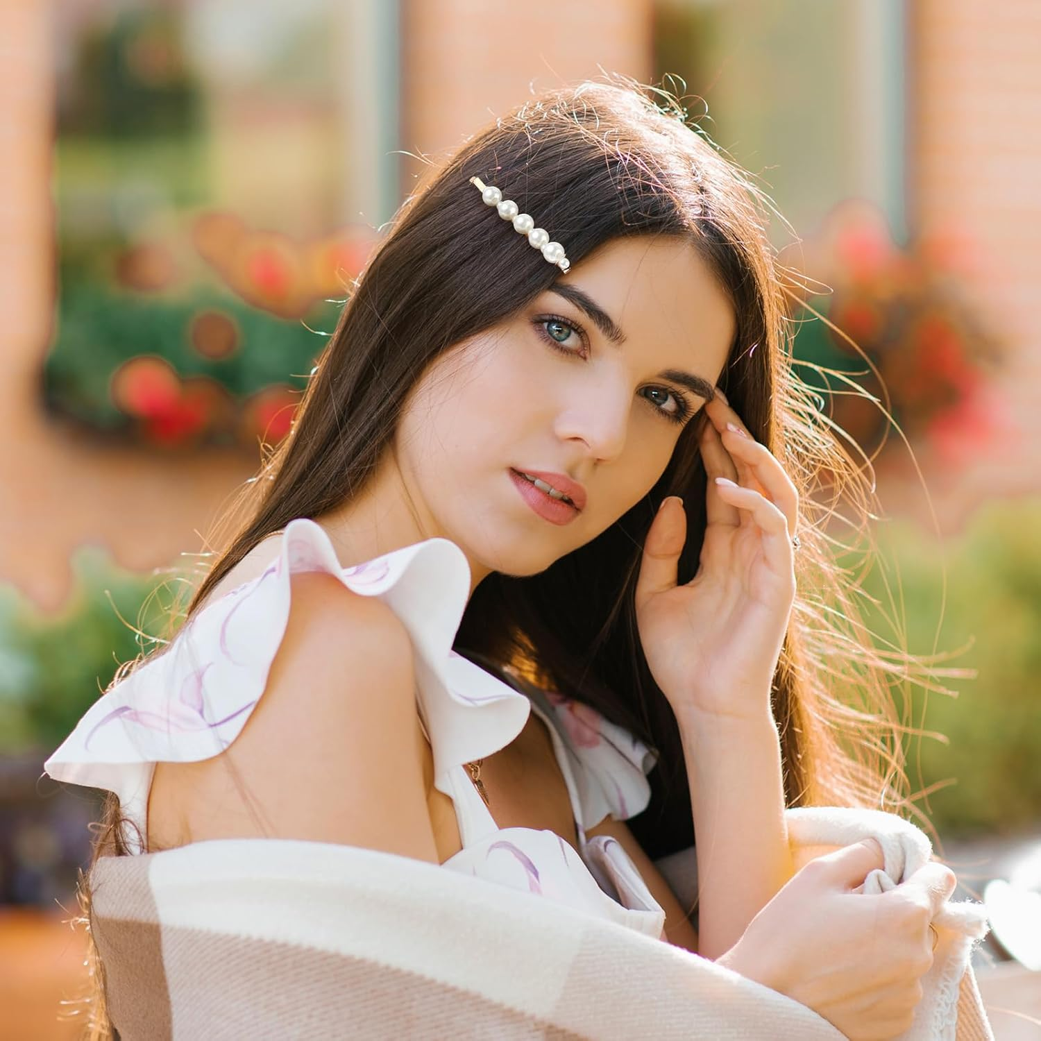 COMNICO Pearl Hair Clips, 10Pcs Elegant Pearl Bobby Pins French Pearl Hair Barrettes Bride Sweet Headwear Decorative Wedding Hair Accessories for Women and Girls