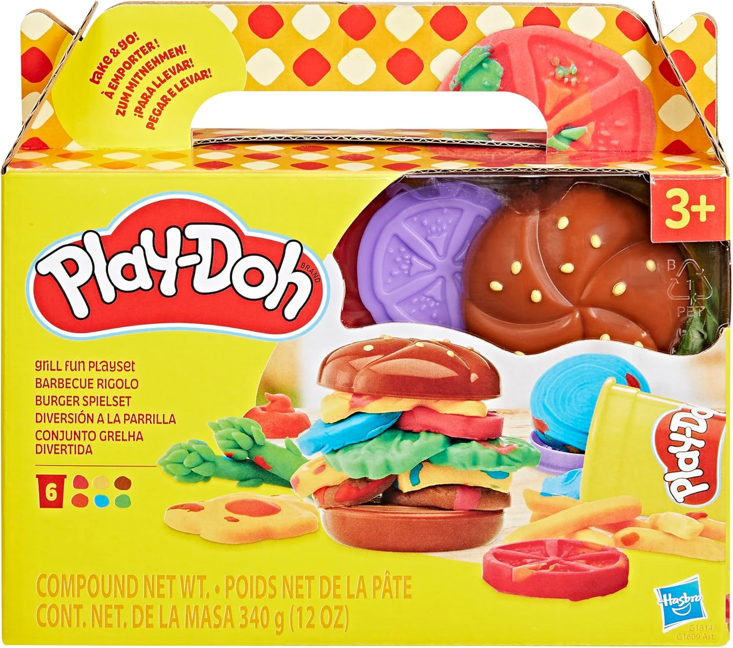Play-Doh Grill Fun Playset, Play Kitchen Toys, Arts & Crafts for Kids 3+ image number 6