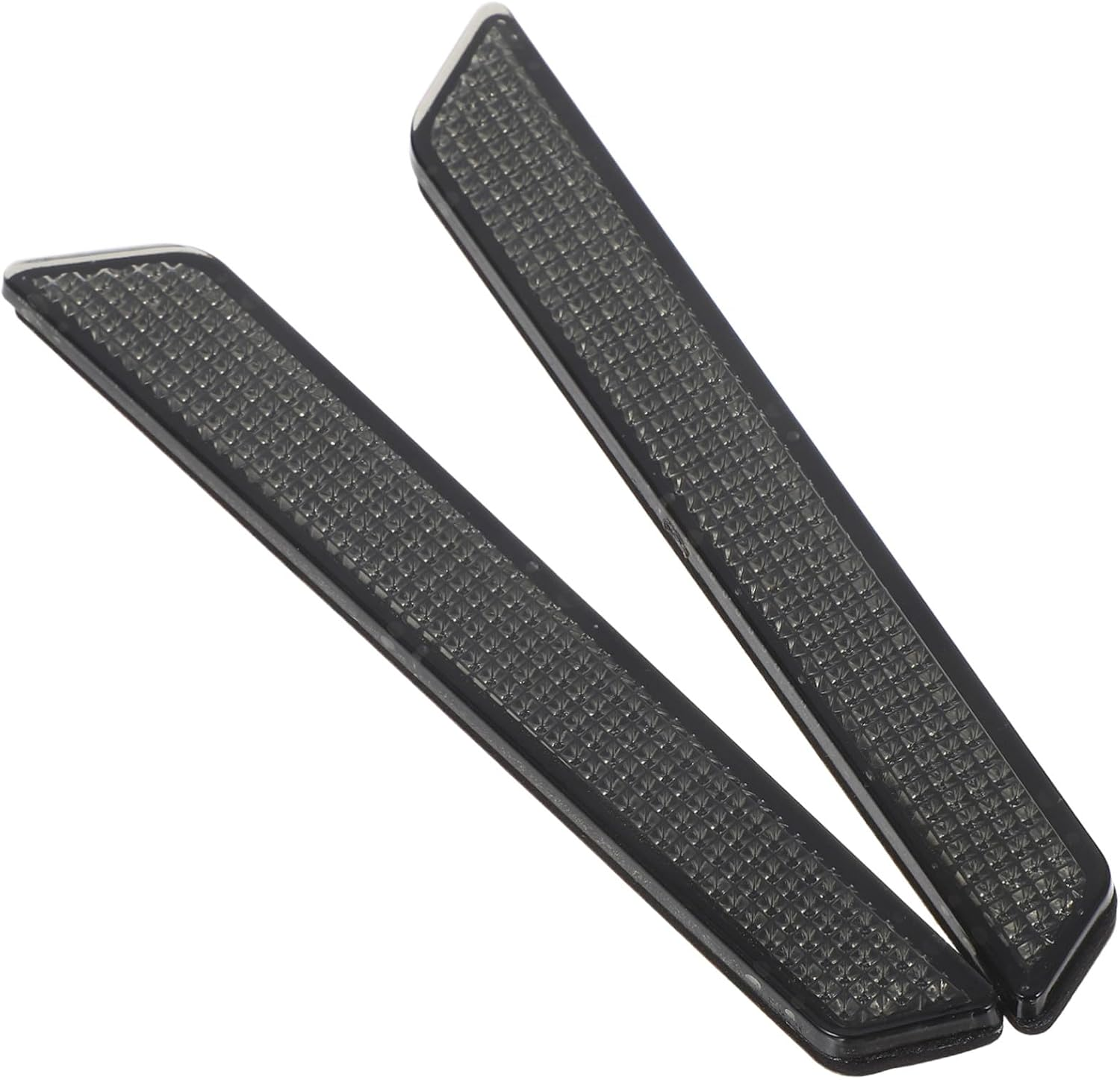 Reflective Motorcycle Saddle Bag Inserts Grey Abs Impact-Resistant Reflector Covers Compatible with Harley Touring Road Safety Accessories for Night Visibility