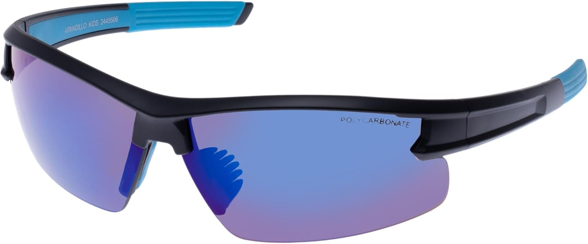 Cancer Council Male Armadillo Junior Matte Black Blue Wrap Sunglasses image number 2