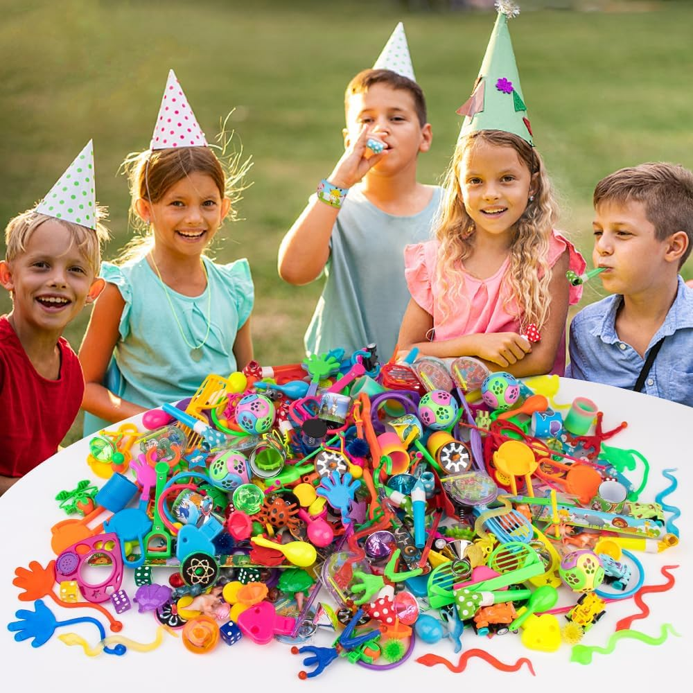 Amybenton 300 PCS Party Favor for Kids Goodie Bags Stuffers, Party Bag Filler Prize Box Toys for Kids Classroom Bulk, Pinata Fillers, Treasure Chest Toy for Students Rewards, Carnival Prizes