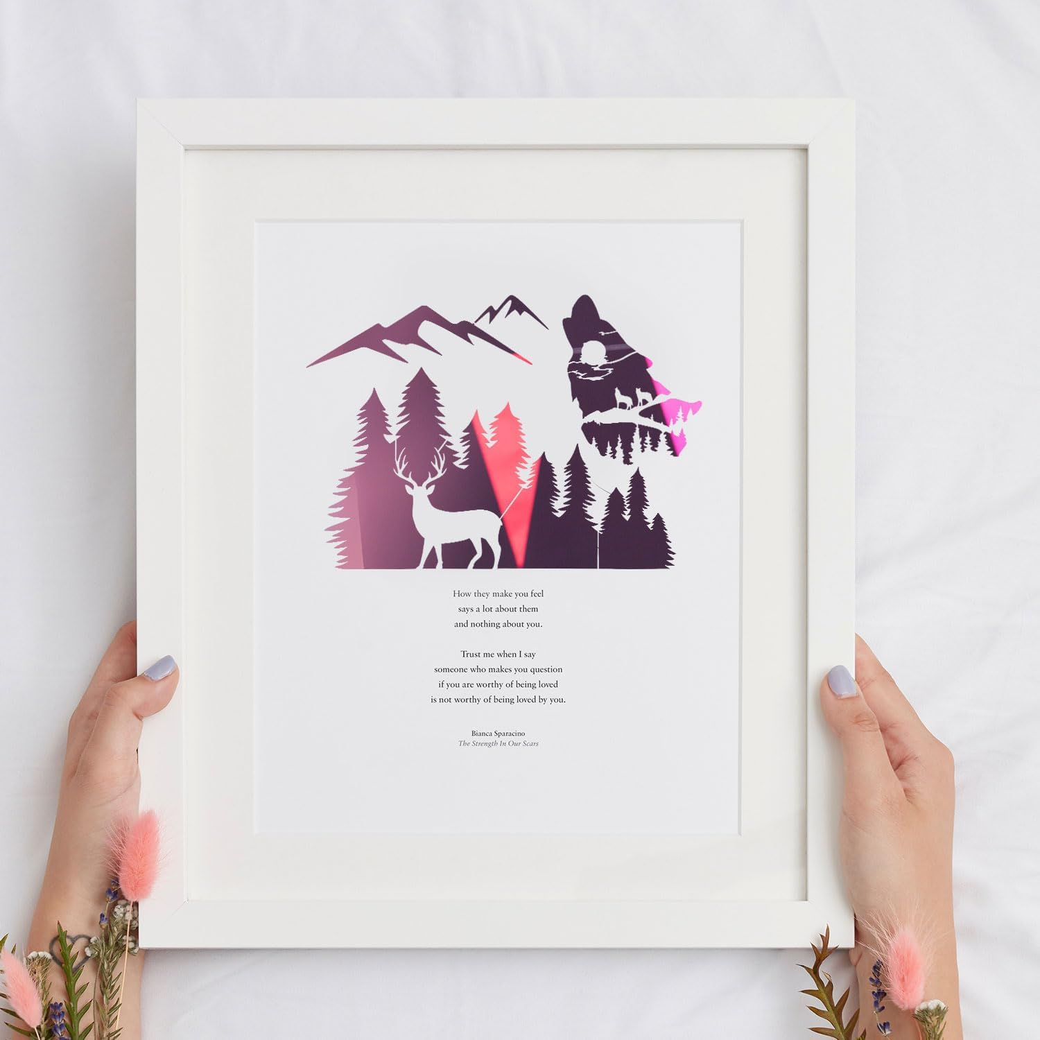 6Pcs Mountain Stencils for Painting on Wood, Reusable Wood Burning Stencils Pine Tree Wildlife Deer Template Forest Pattern Stencils for Wall Drawing Fabric Furniture Canvas Crafts image number 1