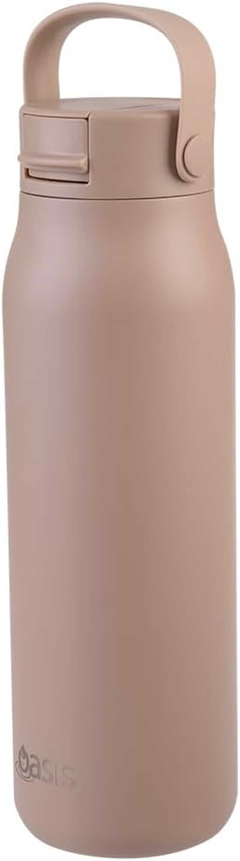 Oasis Ceramic Lined Stainless Steel Double Wall Insulated 'Sorrento' Sipper Bottle 900Ml - Latte image number 2