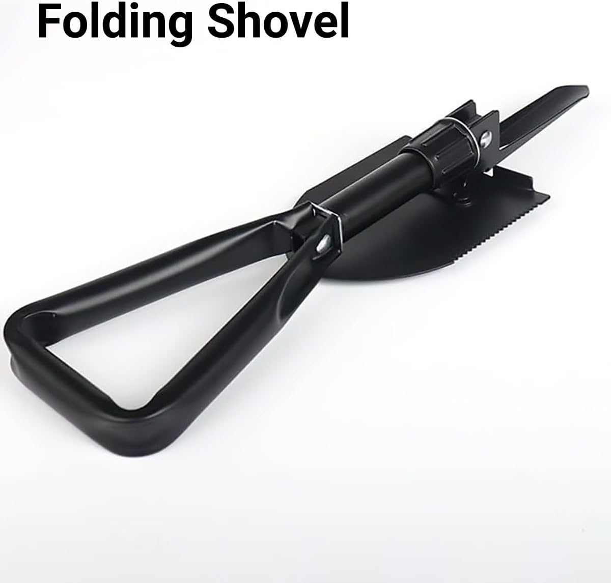 AIMALL Multifunctional Folding Engineer Shovel with Pickaxe & Saw, 18.5In Carbon Steel Outdoor Survival Tool for Camping, Fishing, Gardening, Car Emergency Rescue Use image number 6