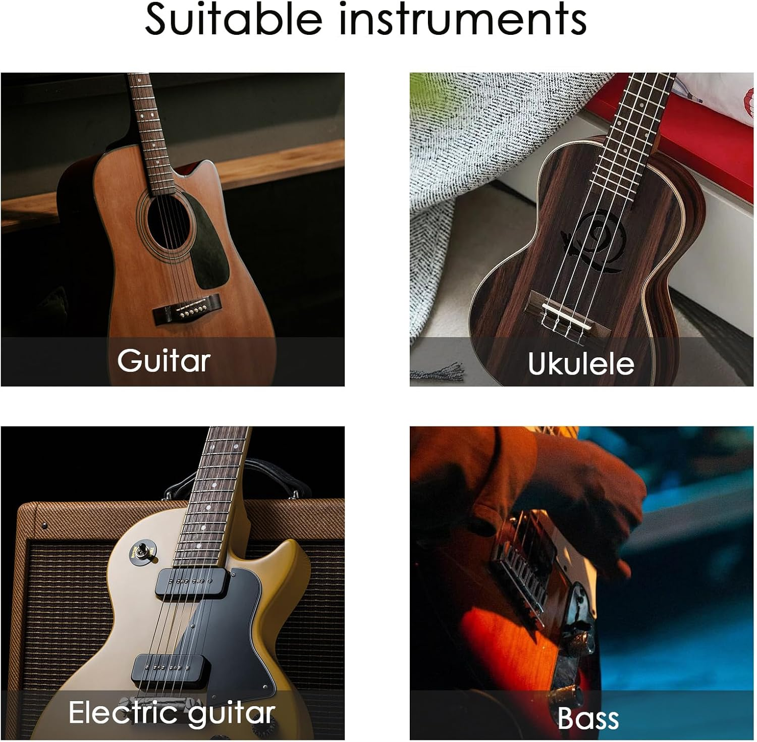 Ukulele Strap Belt, Adjustable Shoulder Strap for Folk, Electric Guitar Bass, Starry Pattern Uke Strap for Mandolin, Banjo, Concert image number 6